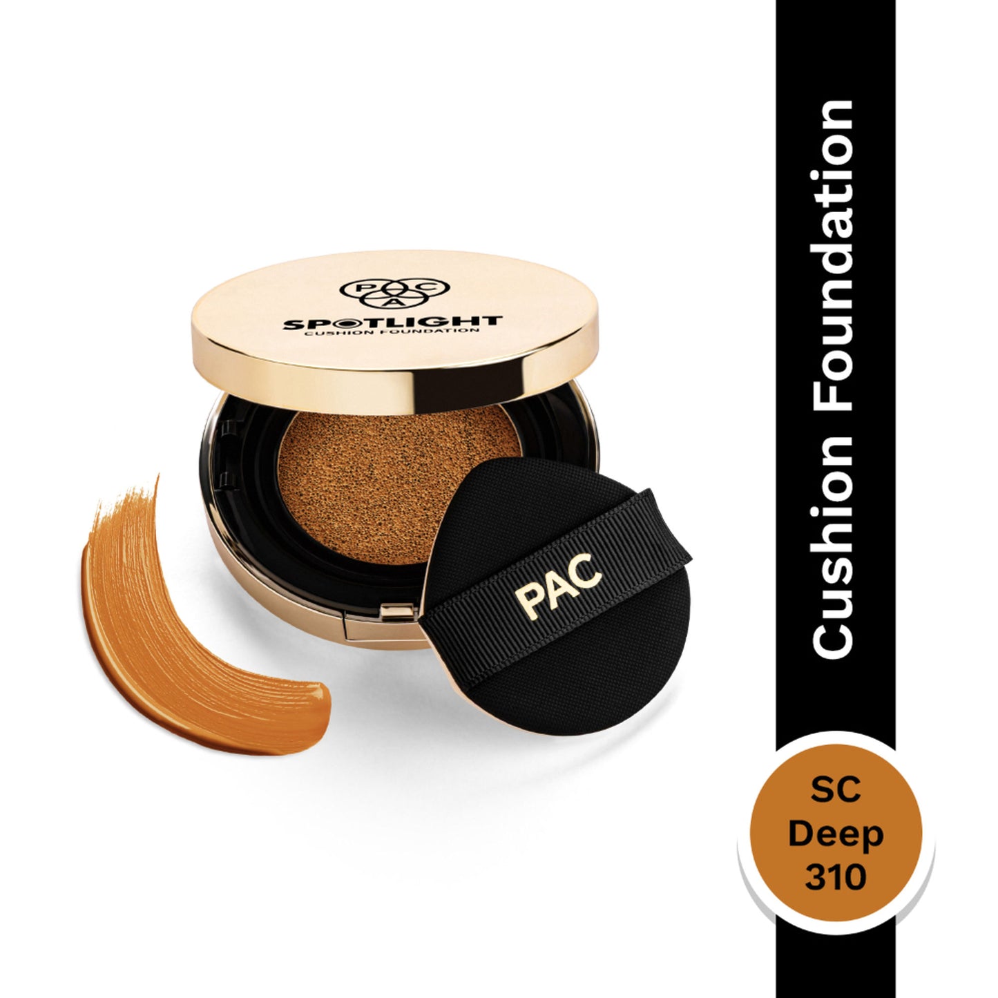 PAC Spotlight Cushion Foundation - Breathable Long Wearing, Soft Focus Matte Finish - Sc Deep  310