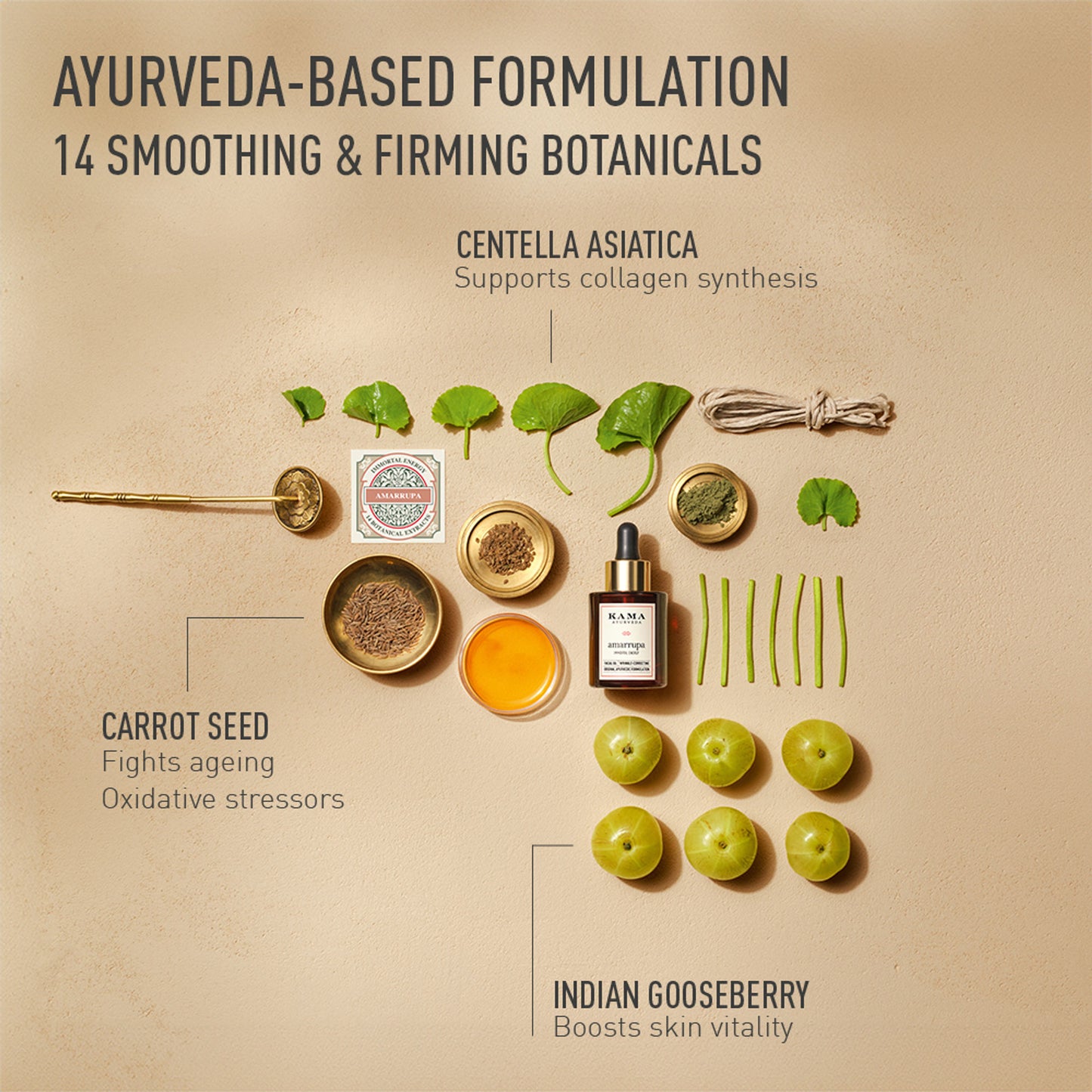 Kama Ayurveda Amarrupa Age - Defying Wrinkle - Correcting Facial Oil, Supports Collagen Synthesis