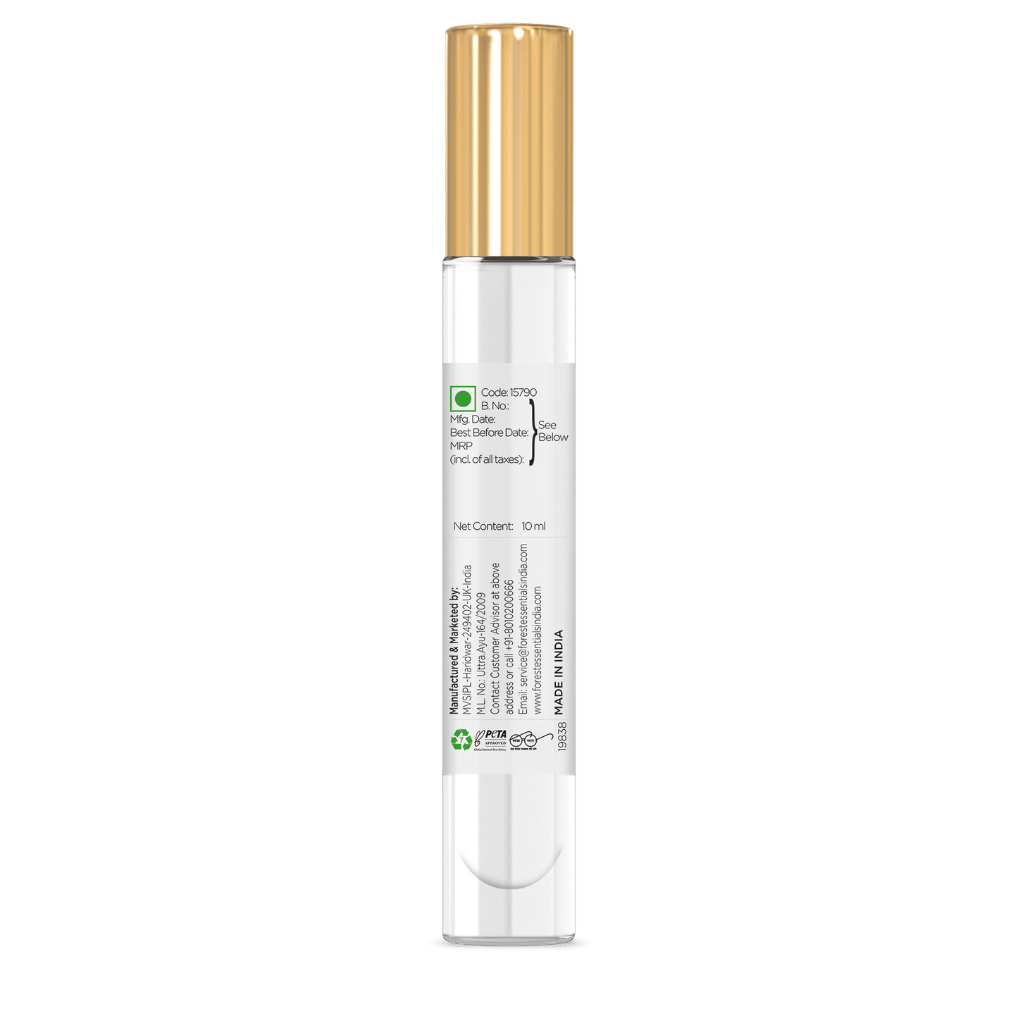 Forest Essentials Intense Perfume Rose & Carnation - Long Lasting Luxury Perfume For Her