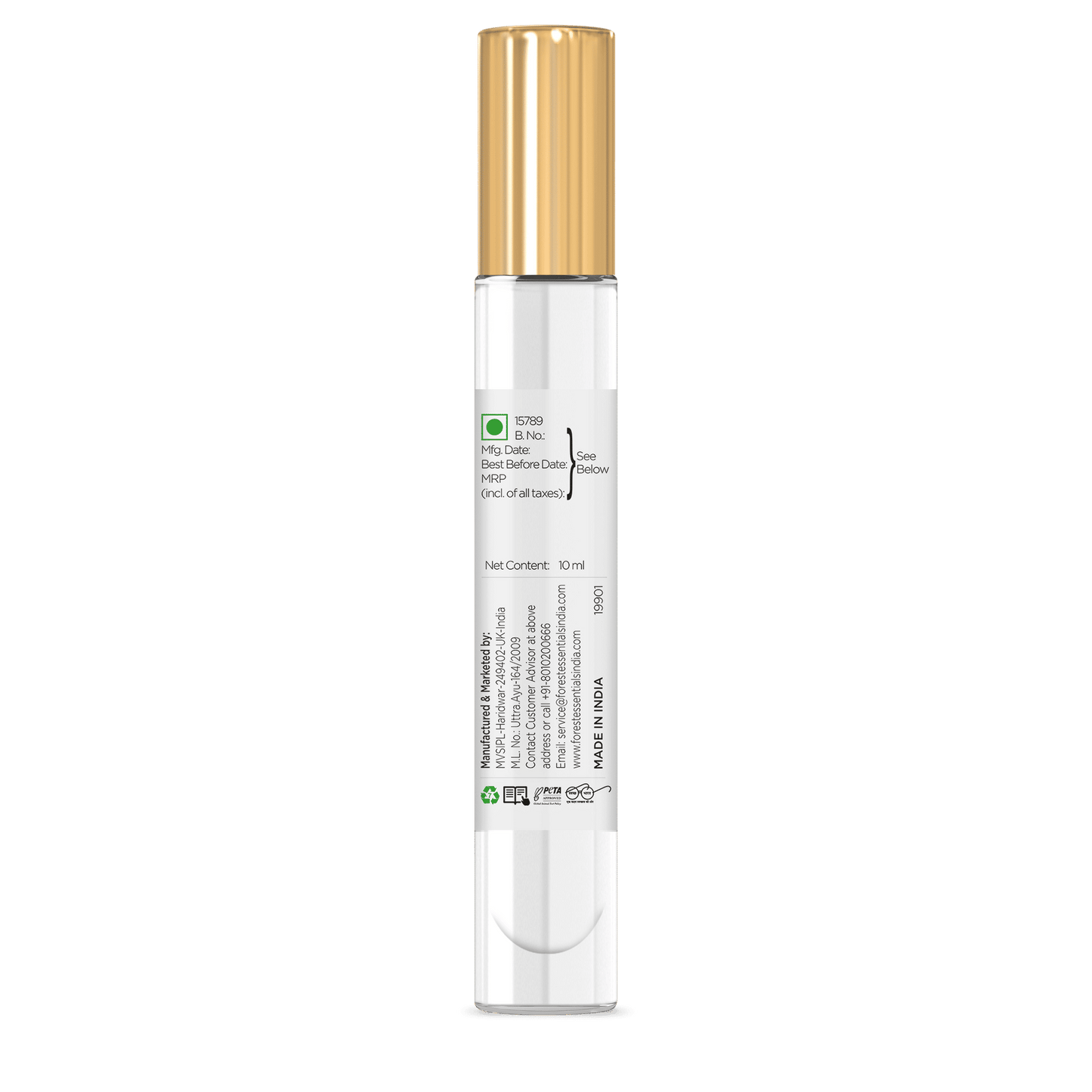 Forest Essentials Intense Perfume Lime Saffron Oudh - Long Lasting Luxury Perfume For Her