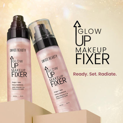 Swiss Beauty Glow Up Makeup Fixer With Vitamin C & Hyaluronic Acid