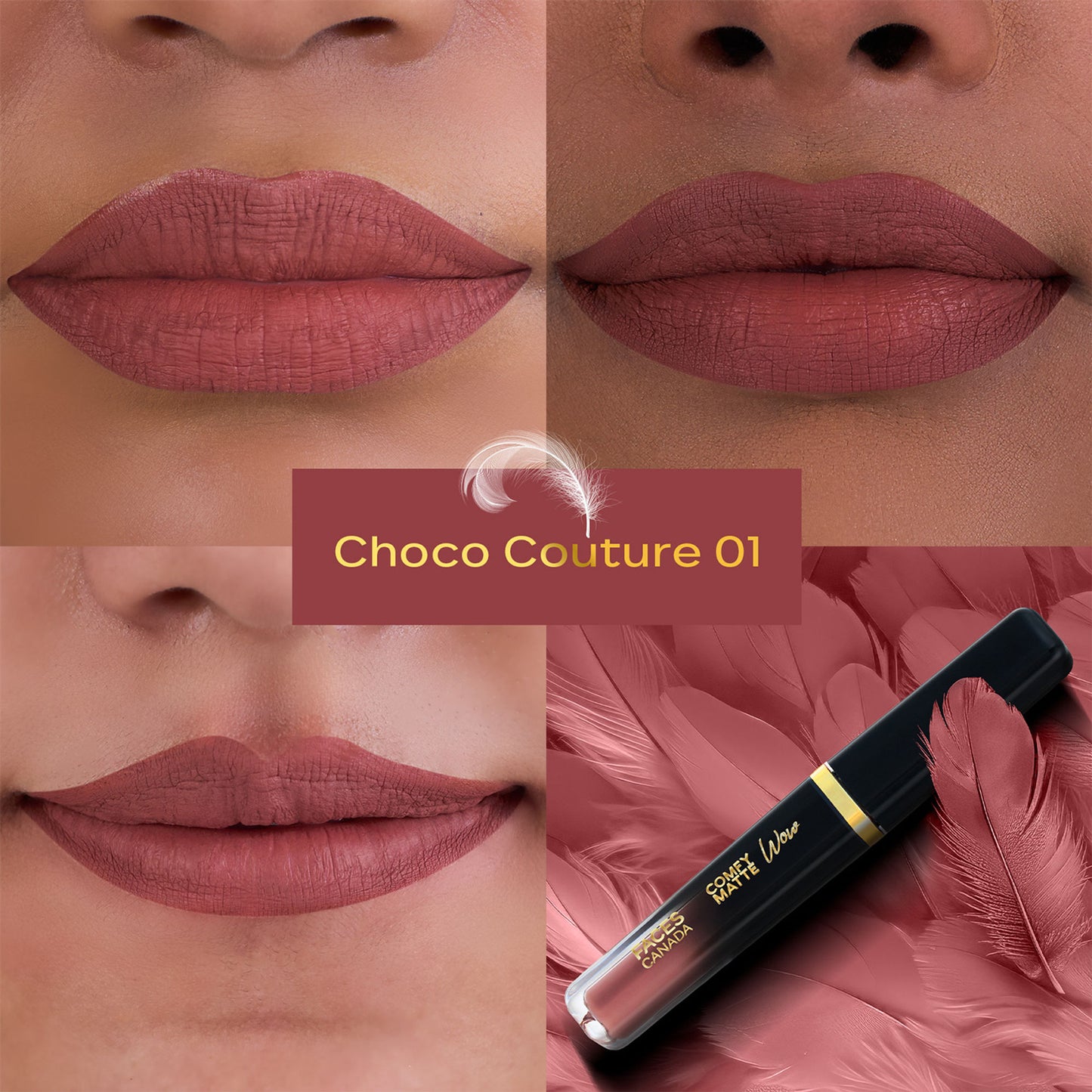 Faces Canada Comfy Matte Wow Liquid Lipstick - Choco Couture 01