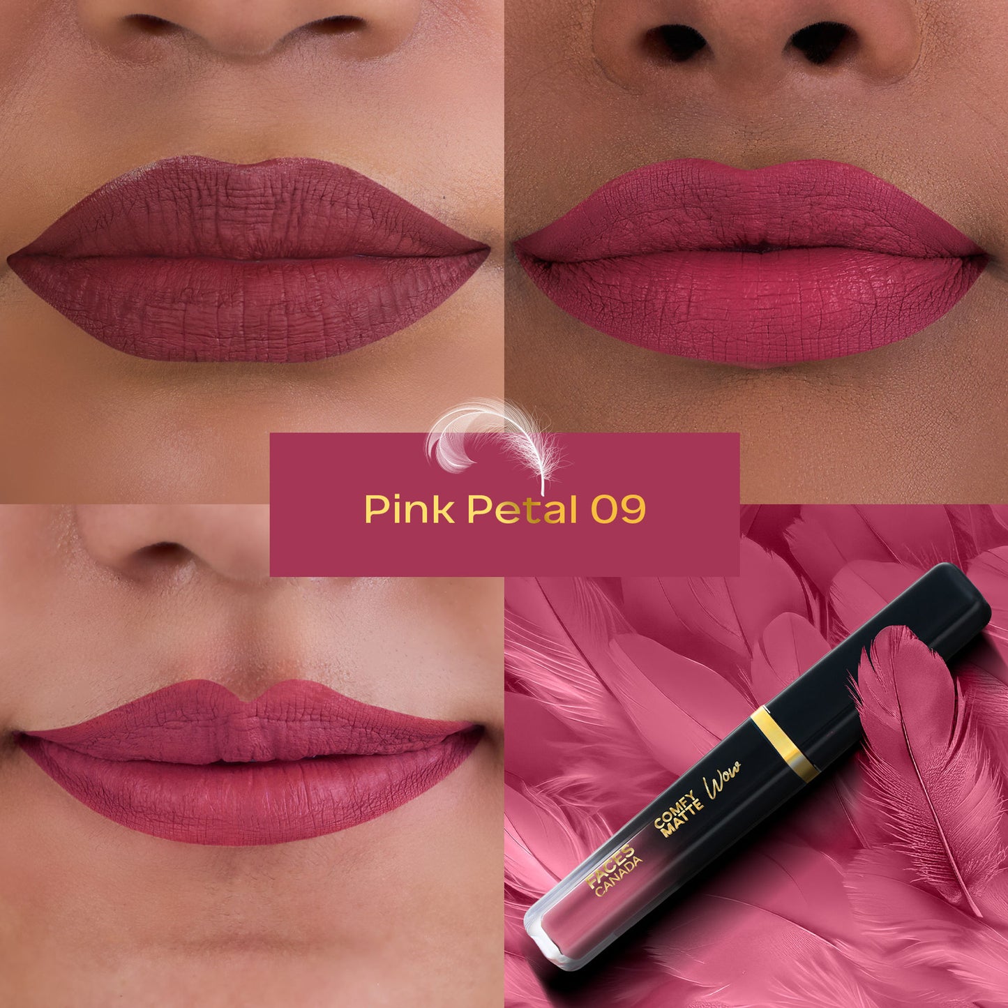 Faces Canada Comfy Matte Wow Liquid Lipstick - Pink Petal 09