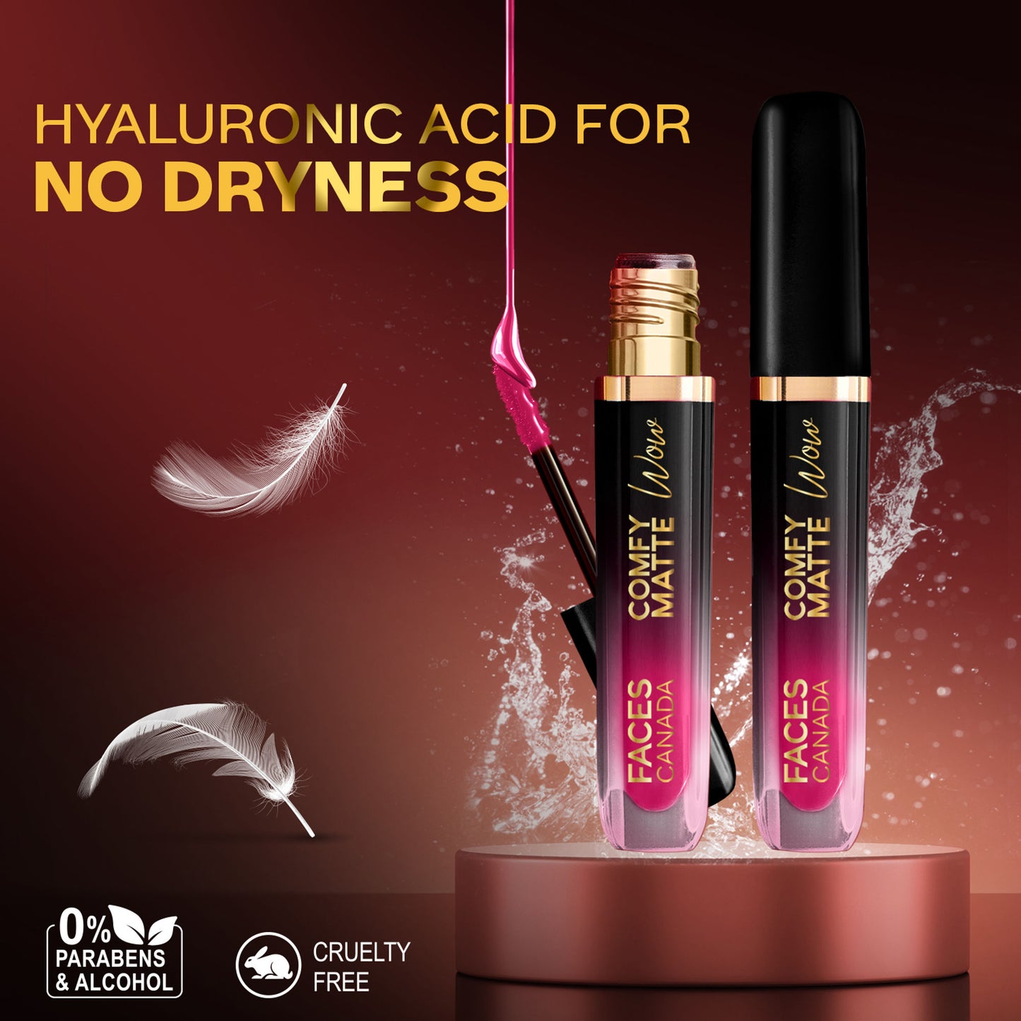 Faces Canada Comfy Matte Wow Liquid Lipstick - Fuschia Fun 06