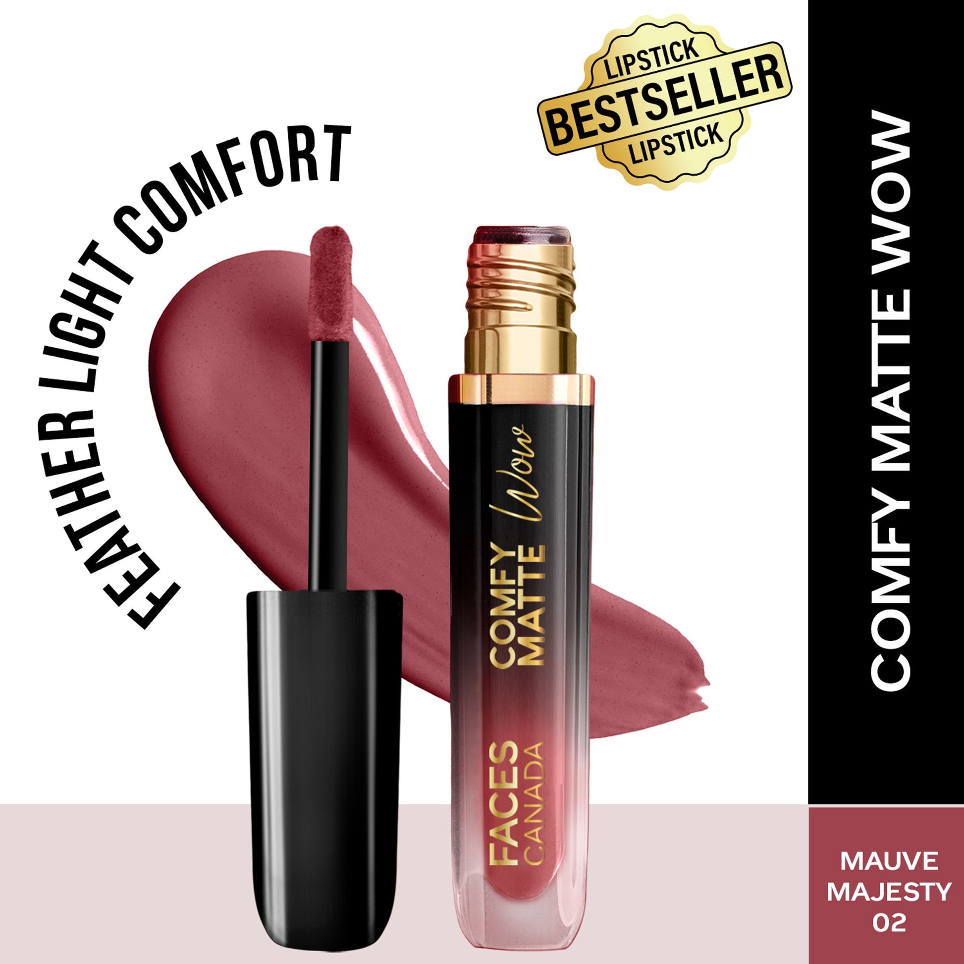 Faces Canada Comfy Matte Wow Liquid Lipstick - Mauve Majesty 02