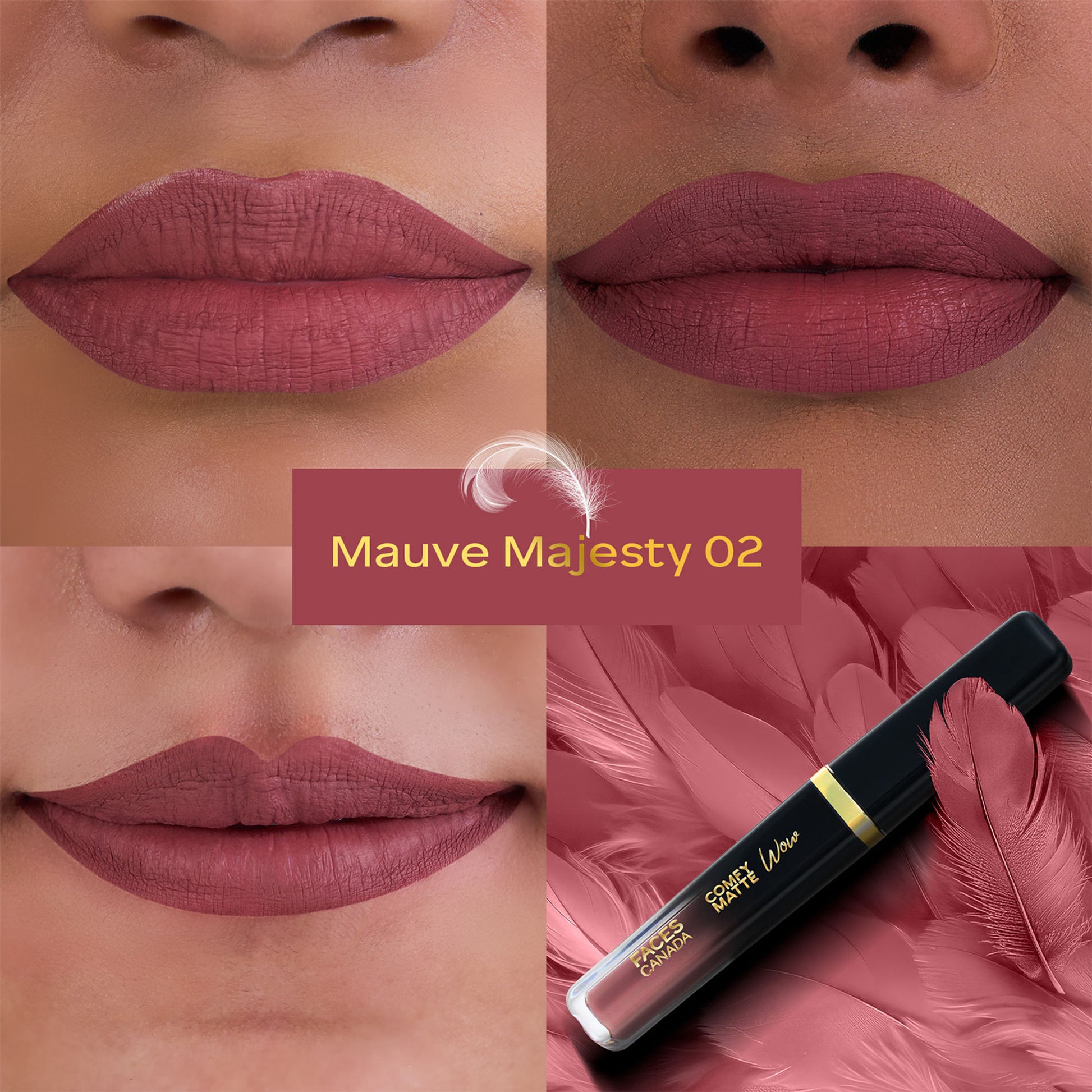 Faces Canada Comfy Matte Wow Liquid Lipstick - Mauve Majesty 02