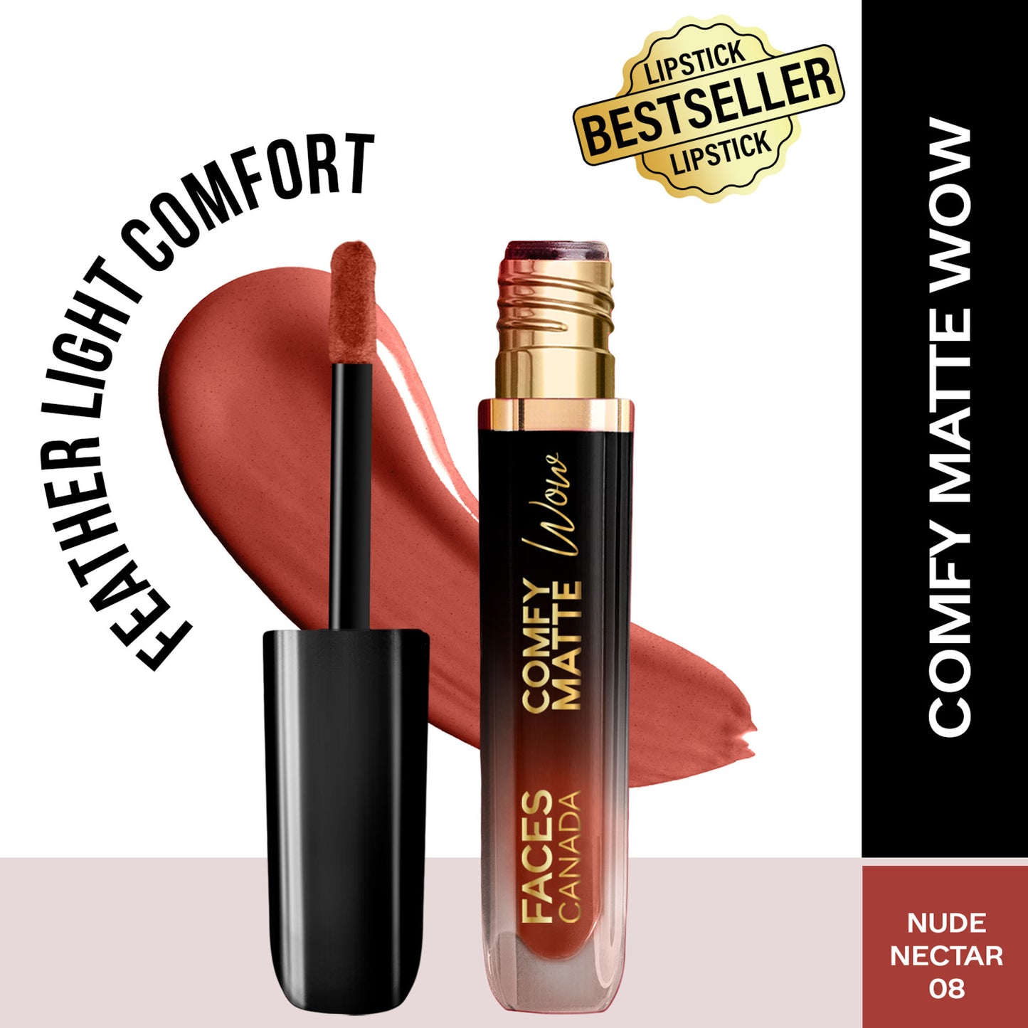 Faces Canada Comfy Matte Wow Liquid Lipstick - Nude Nectar 08