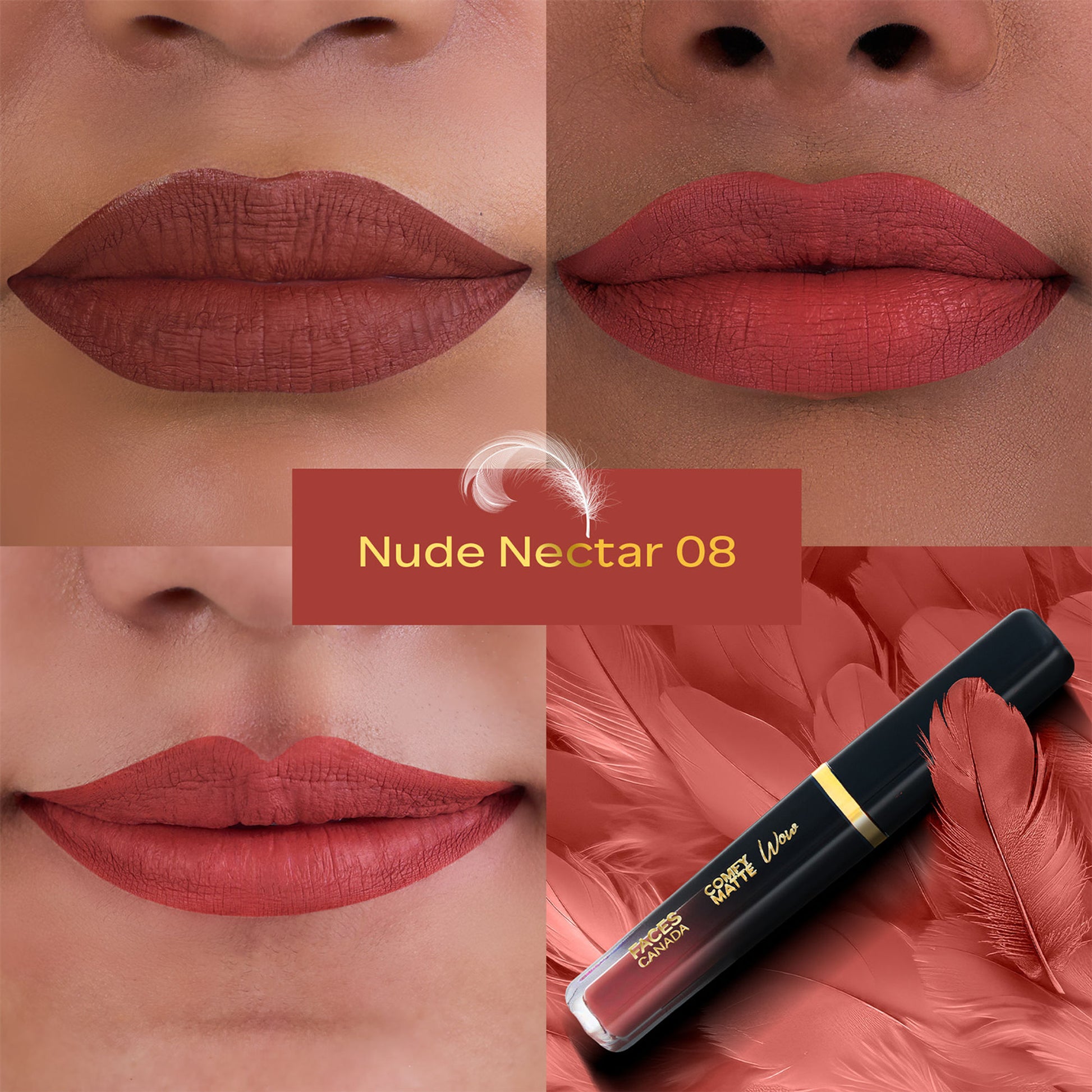 Faces Canada Comfy Matte Wow Liquid Lipstick - Nude Nectar 08
