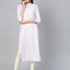 Dhiyona IE Women Purple Striped Straight Kurta