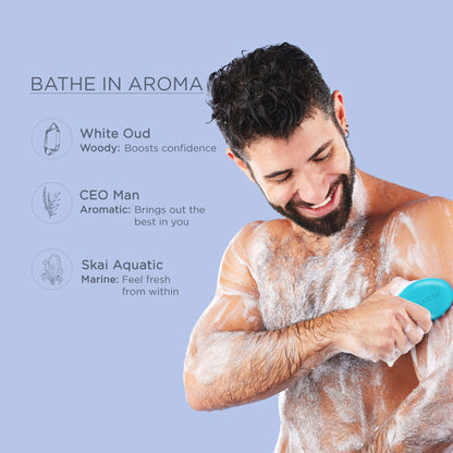 Bella Vita Organic Perfume Bathing Soap Bar For Men (Pack of 3)