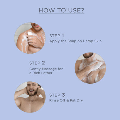 Bella Vita Organic Perfume Bathing Soap Bar For Men (Pack of 3)