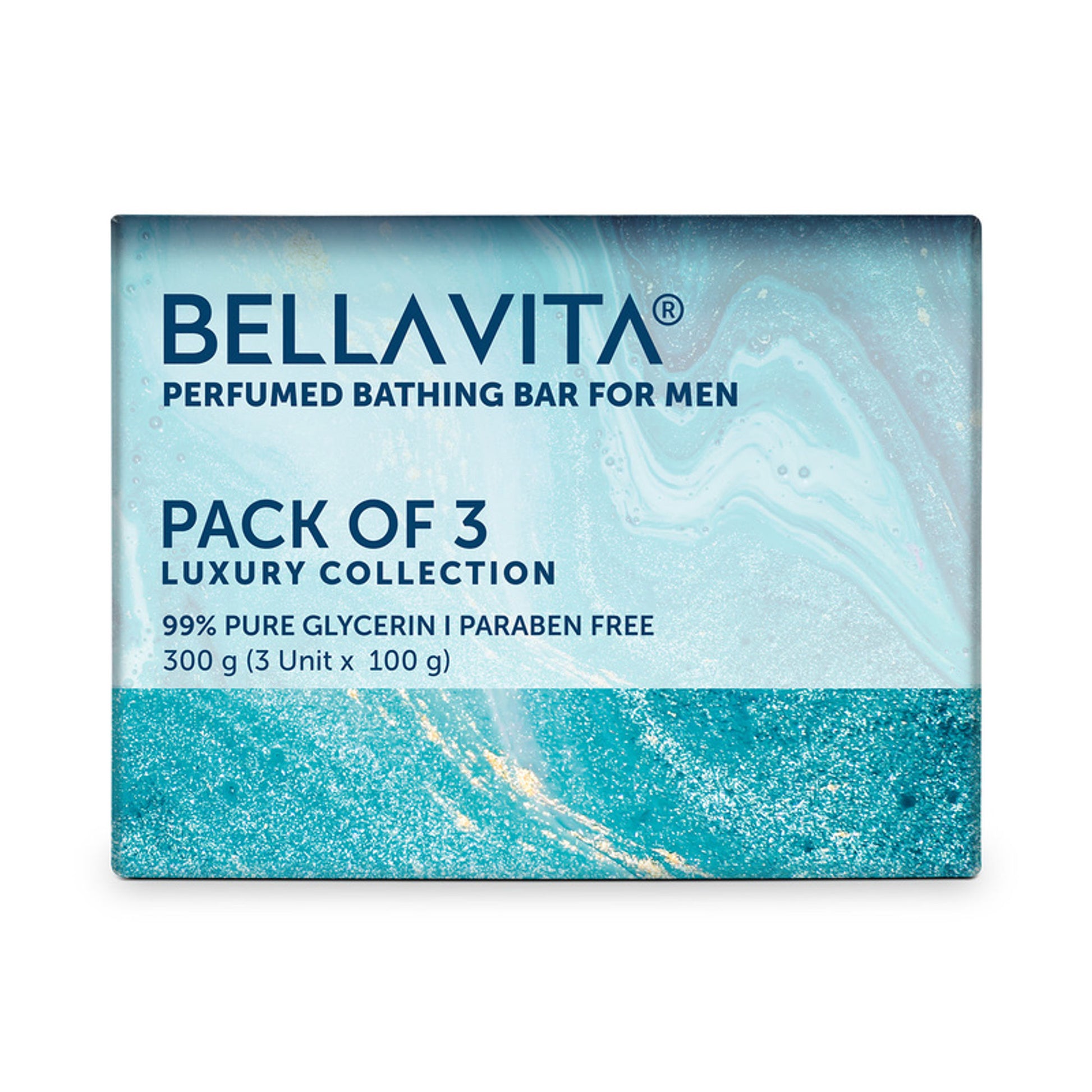 Bella Vita Organic Perfume Bathing Soap Bar For Men (Pack of 3)