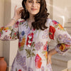 Dhiyona IE Women Floral Printed V-Neck Pure Cotton A-Line Kurta with Trouser