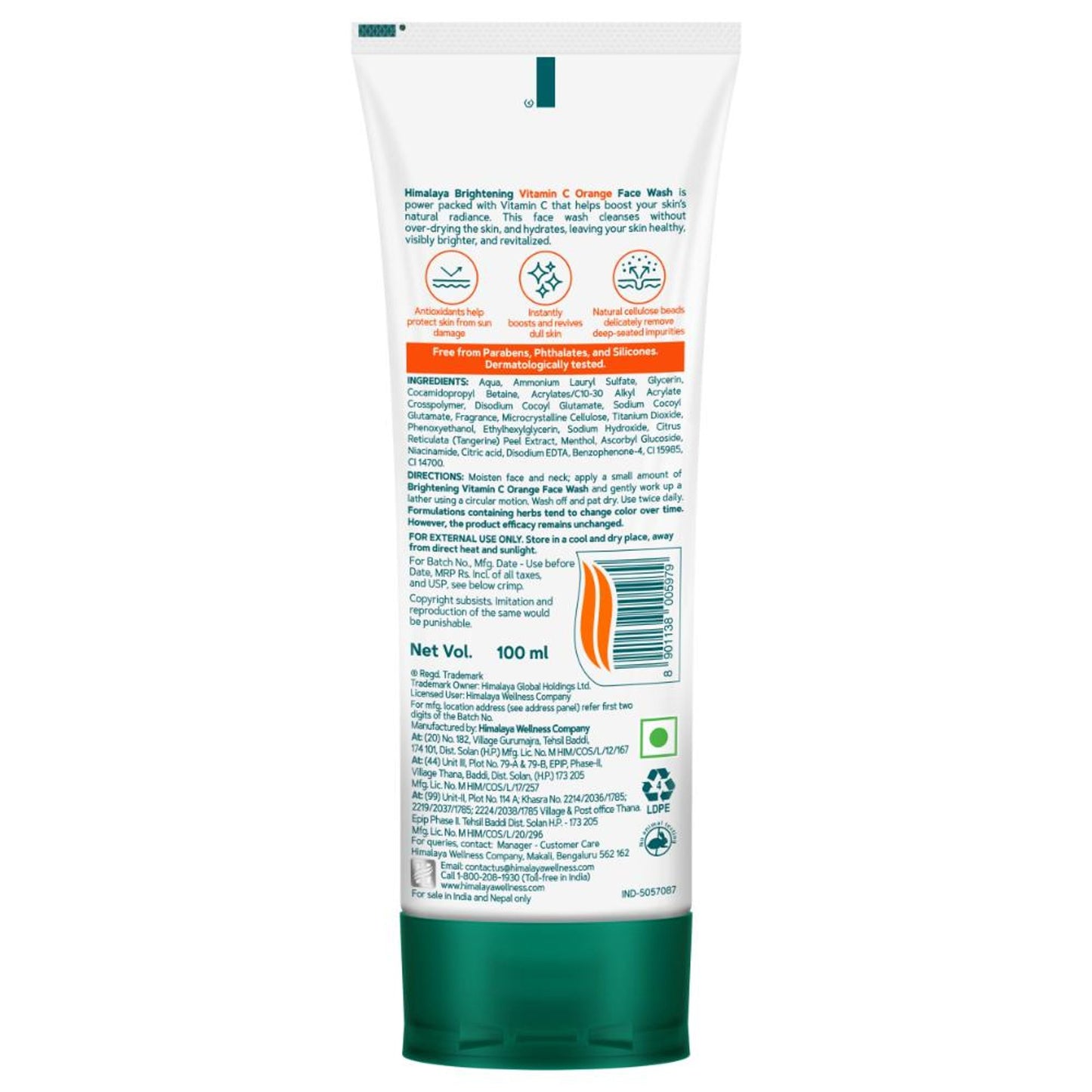Himalaya Brightening Vitamin C Orange Face Wash