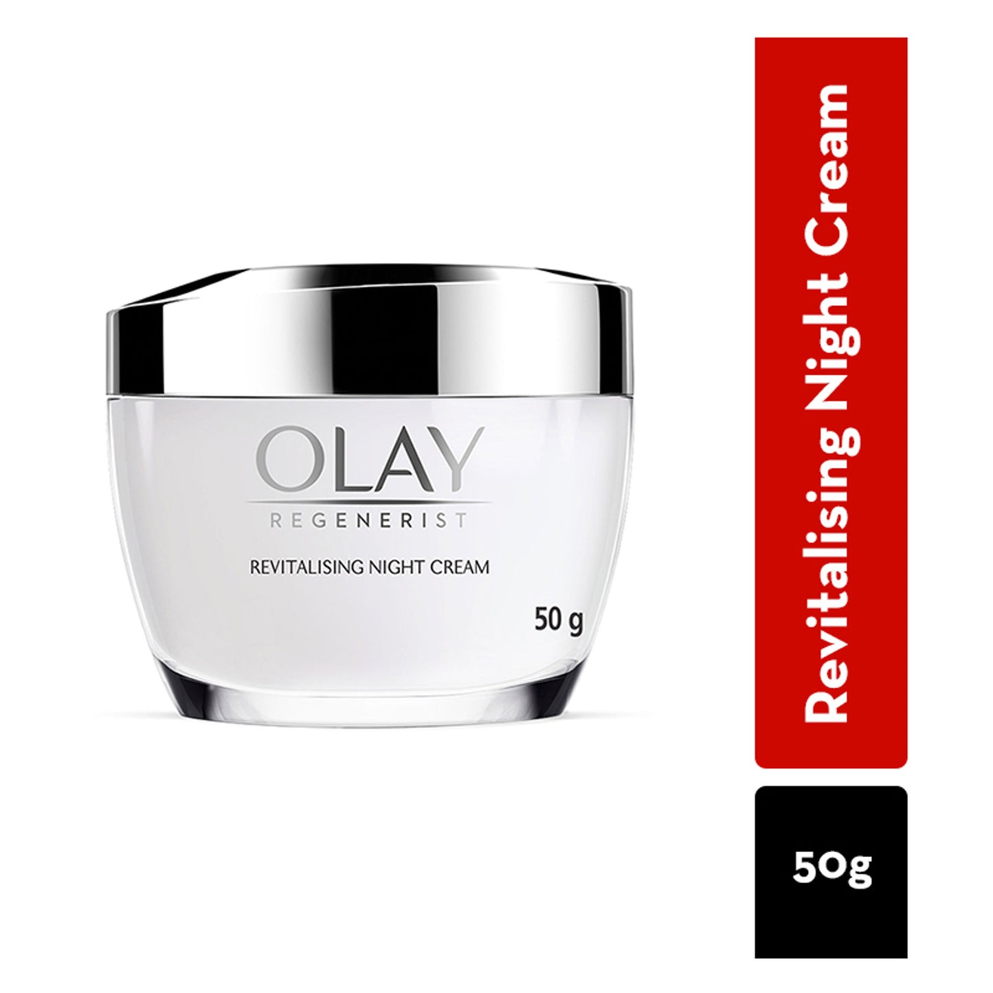 Olay Regenerist Revitalising Night Cream For Plump & Bouncy Skin With Hyaluronic Acid & Peptides