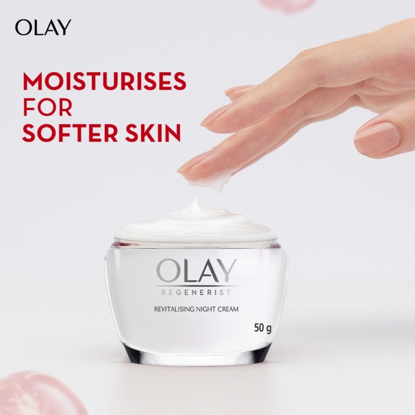 Olay Regenerist Revitalising Night Cream For Plump & Bouncy Skin With Hyaluronic Acid & Peptides