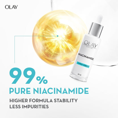 Olay Niacinamide Face Serum For Clear & Even Skin, Fights Dark Spots & Dullness