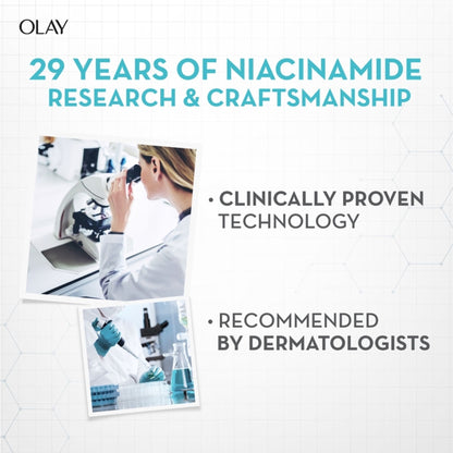Olay Niacinamide Face Serum For Clear & Even Skin, Fights Dark Spots & Dullness