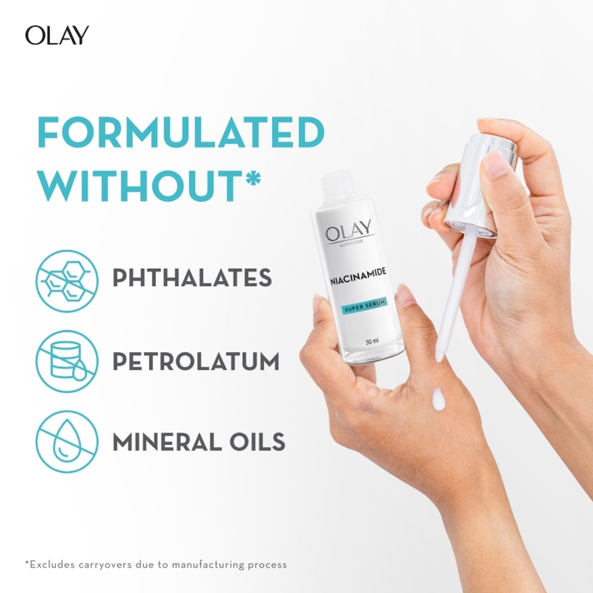 Olay Niacinamide Face Serum For Clear & Even Skin, Fights Dark Spots & Dullness