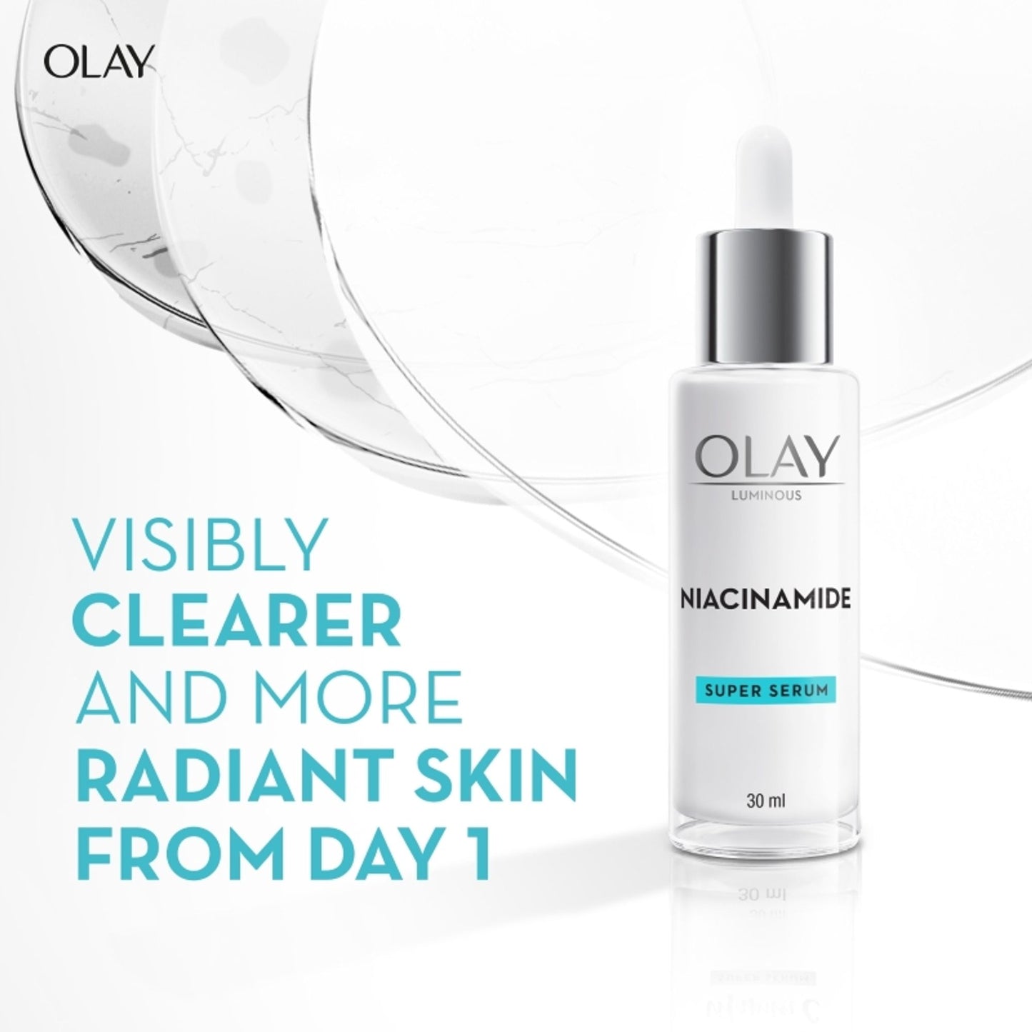 Olay Niacinamide Face Serum For Clear & Even Skin, Fights Dark Spots & Dullness
