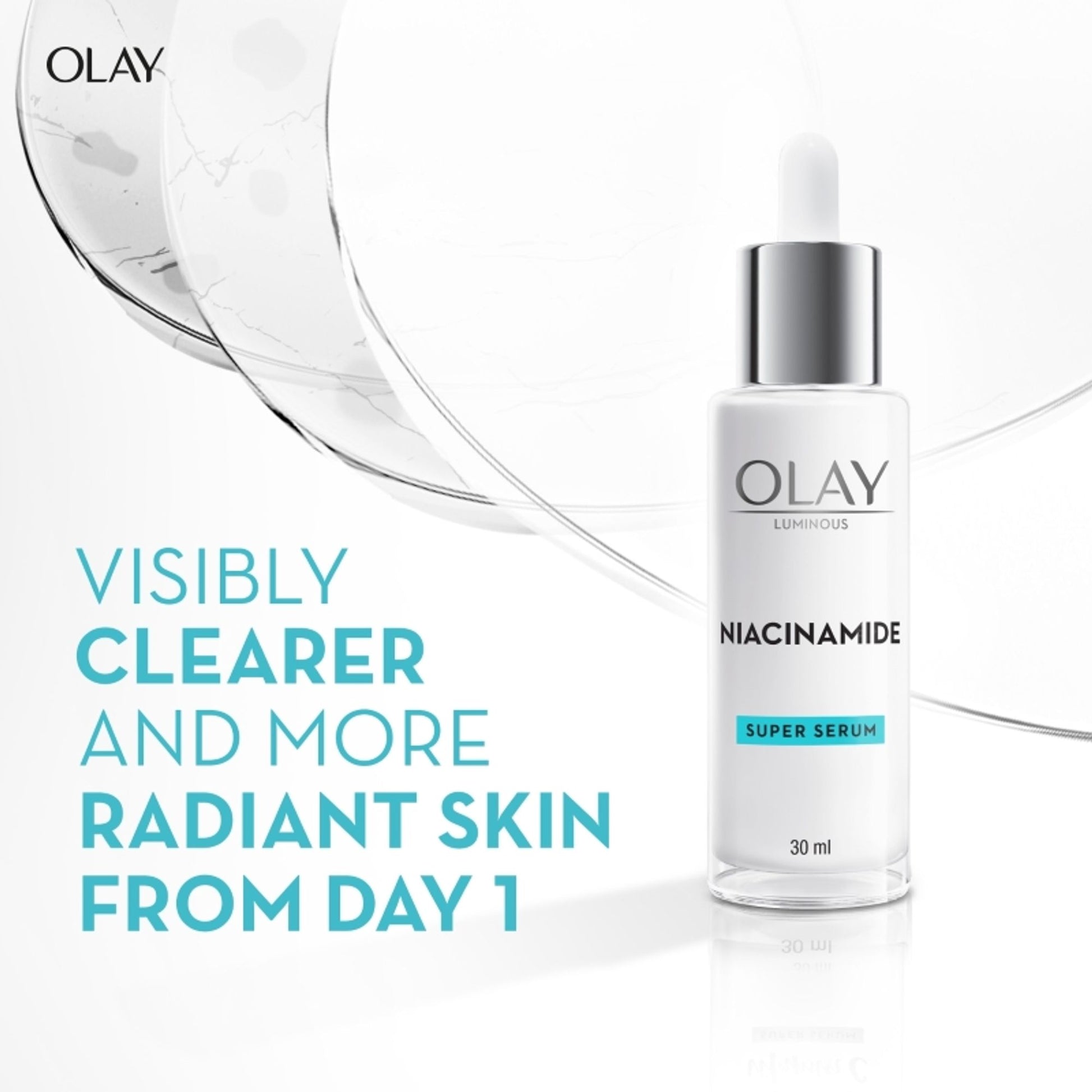 Olay Niacinamide Face Serum For Clear & Even Skin, Fights Dark Spots & Dullness