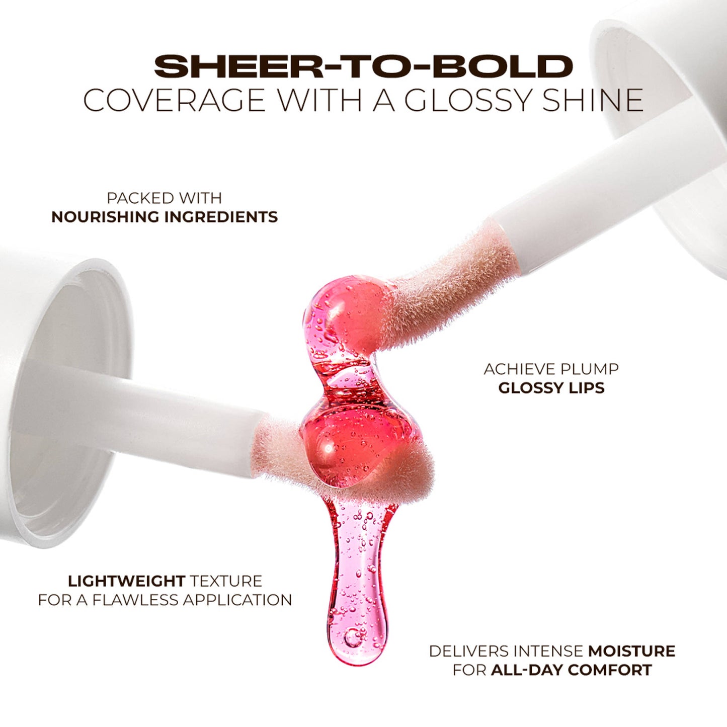 LN PRO Glow & Care Balmy Lip Oil - Peach Lemonade