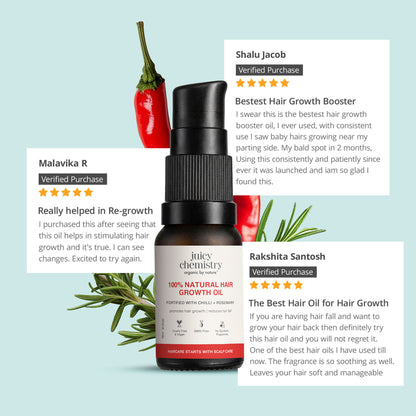 Juicy Chemistry 100% Natural Hair Growth Oil