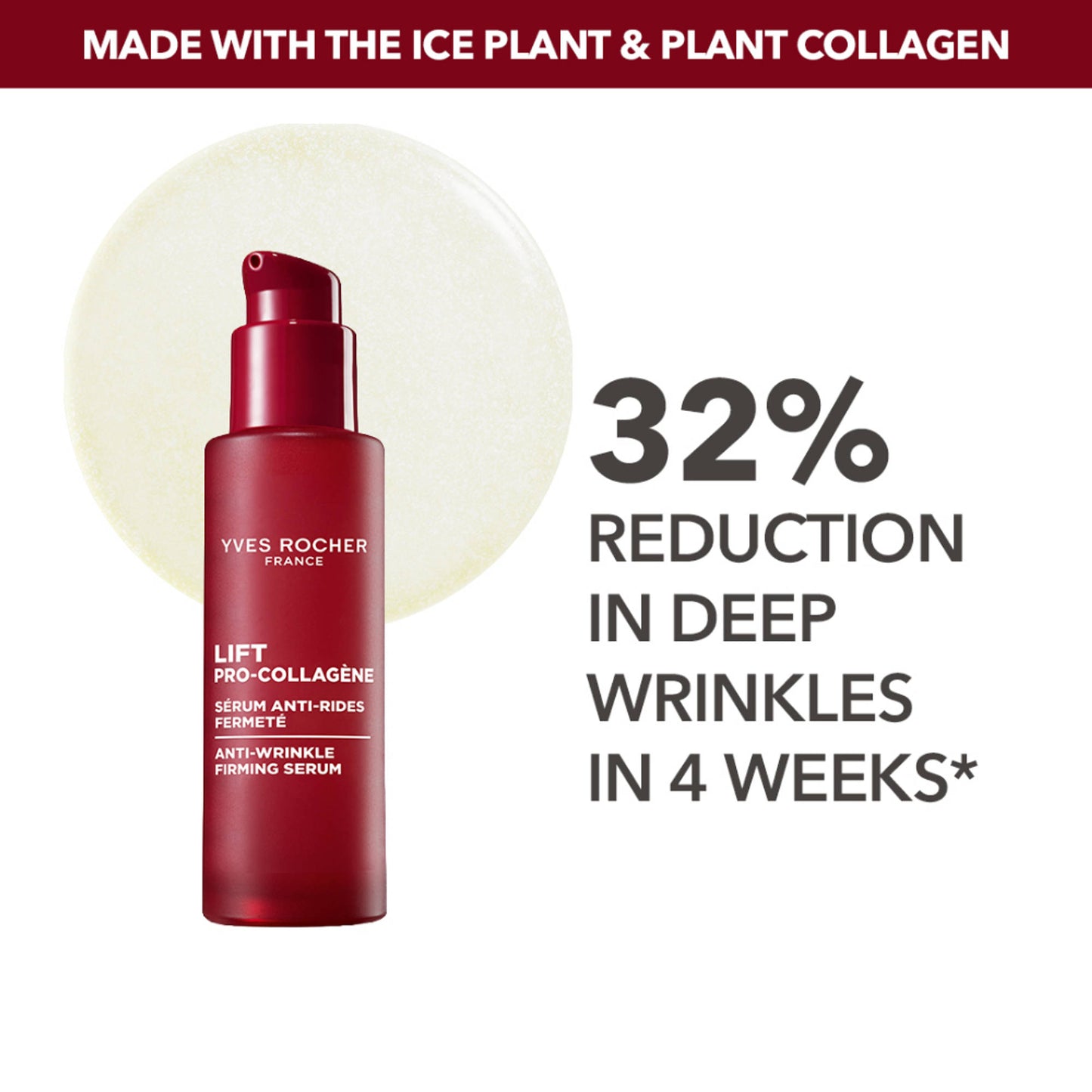 Yves Rocher Anti-Wrinkle Lifting Serum Pump Bottle