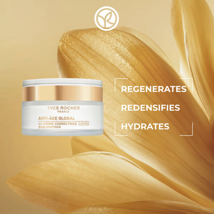 Yves Rocher The Anti-Aging Beautifying Cream Day All Skin Types Jar