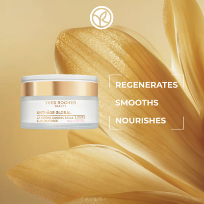 Yves Rocher The Anti-Aging Beautifying Cream Day Dry Skin Jar