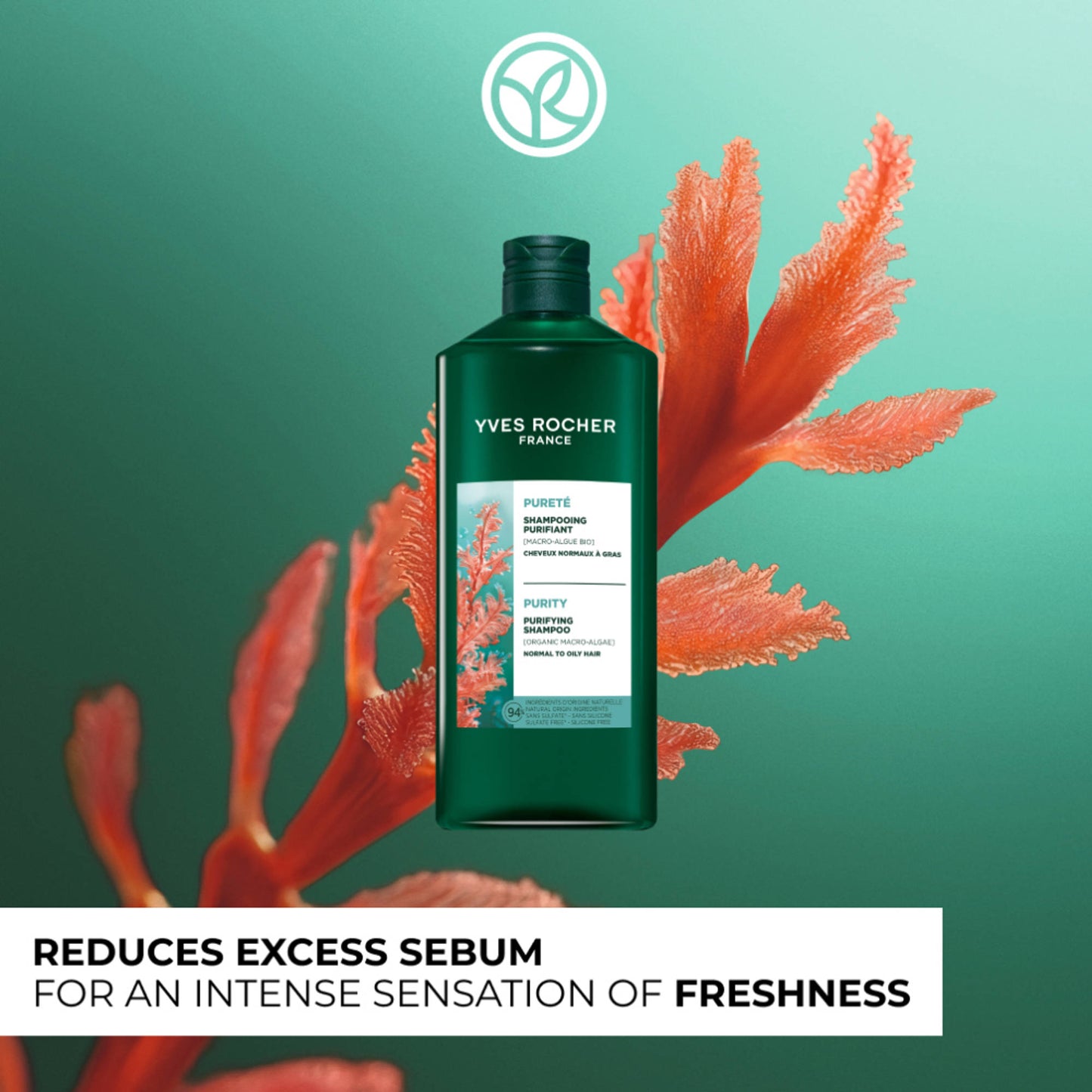 Yves Rocher Purifying Shampoo Bottle