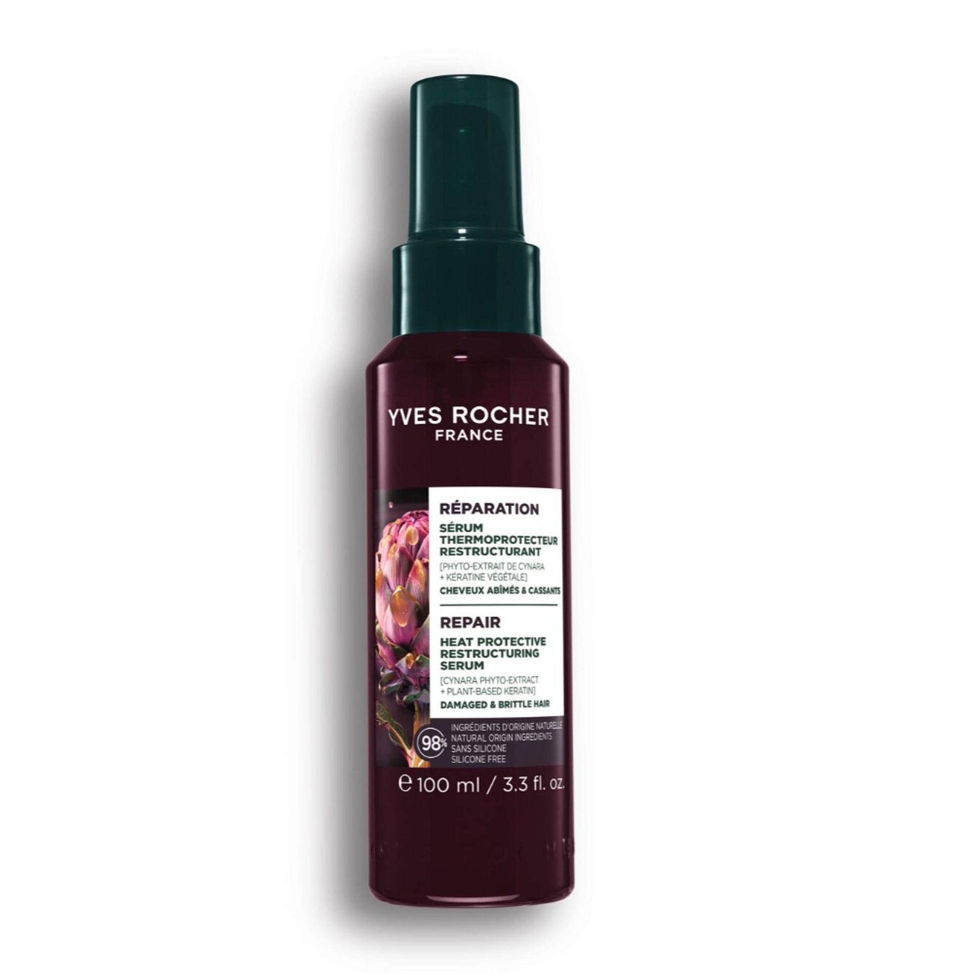 Yves Rocher Heat Protective Restructuring Serum Pump Bottle