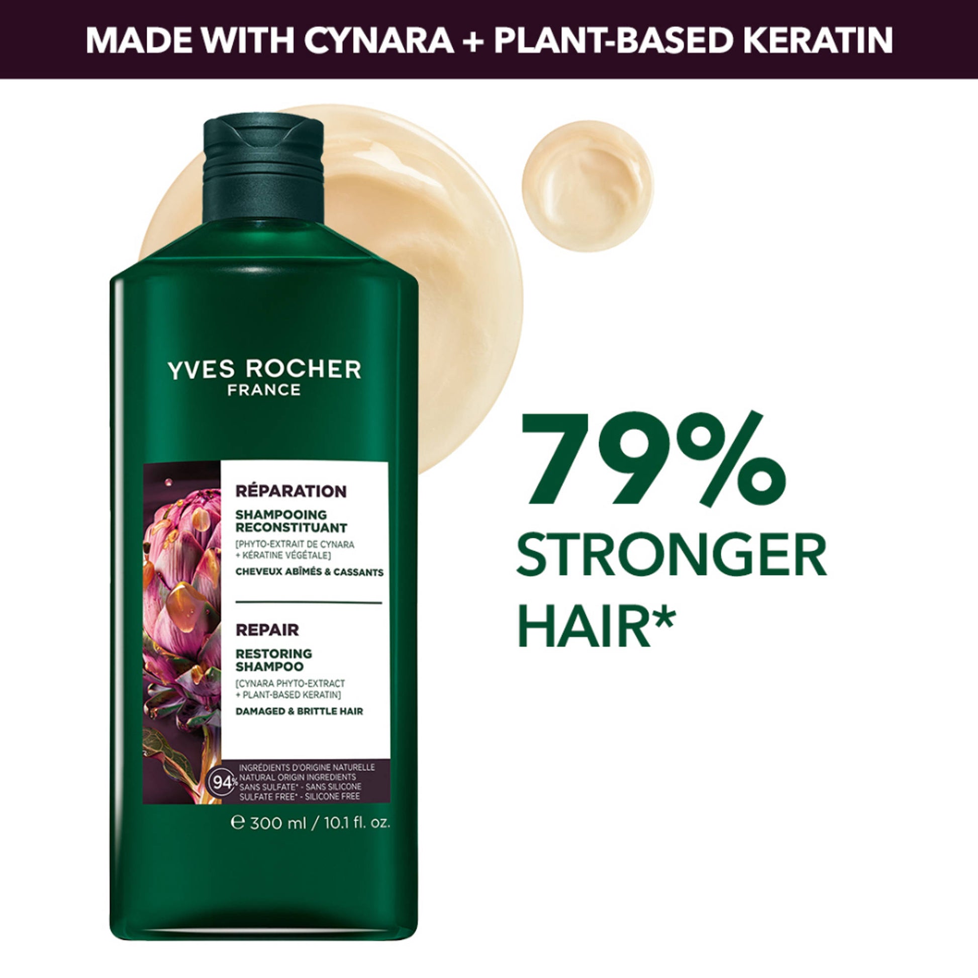 Yves Rocher Restoring Shampoo Bottle