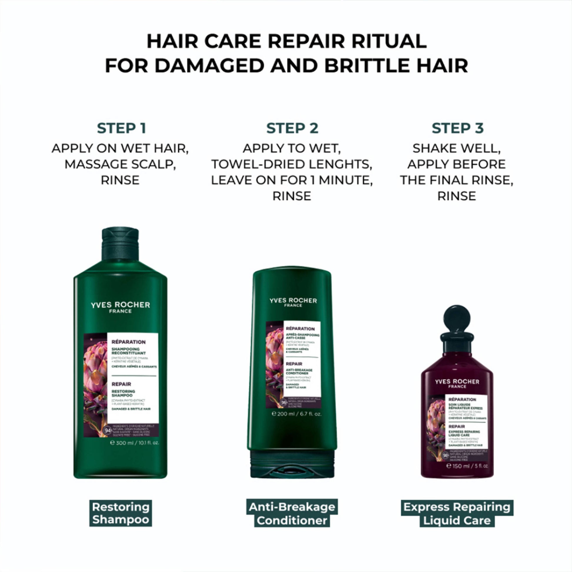 Yves Rocher Restoring Shampoo Bottle