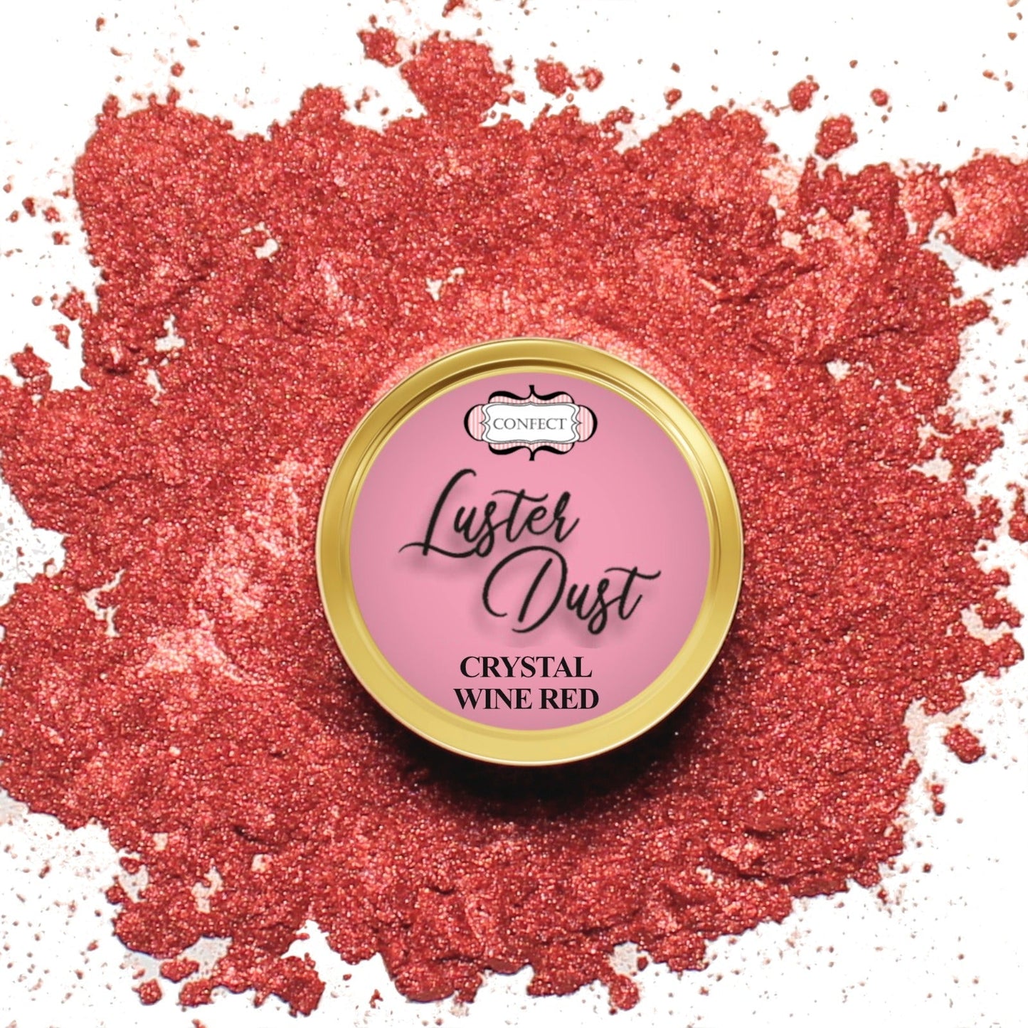 Confect Edible Luster Dust – Pack of 5 | Sangria Red, Mauve, Cherry Blossom, Two Tone, Wine Red |