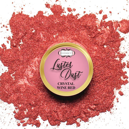 Confect Edible Luster Dust – Pack of 5 | Sangria Red, Mauve, Cherry Blossom, Two Tone, Wine Red |