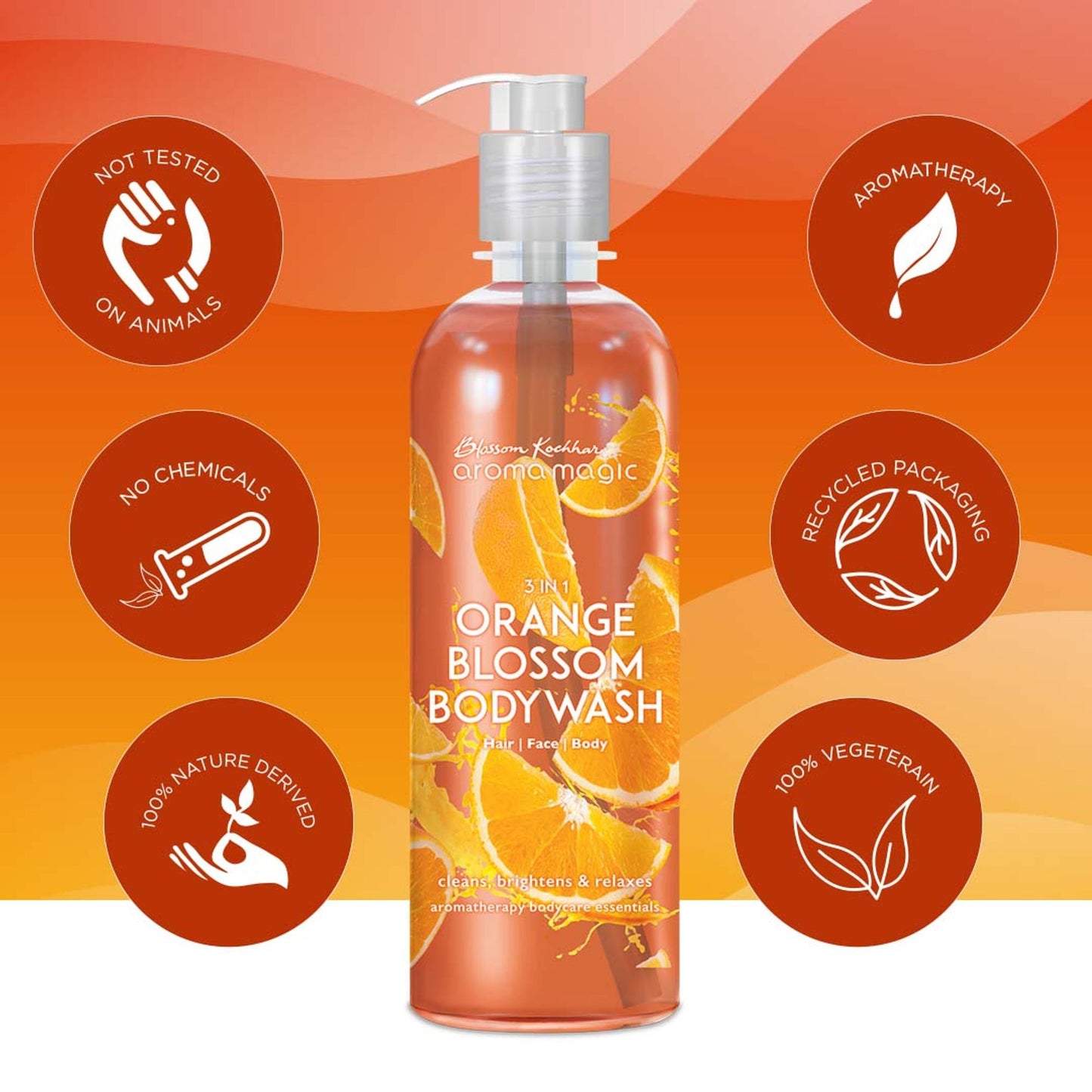 Aroma Magic 3 In 1 Orange Blossom Bodywash - Hair- Face- Body