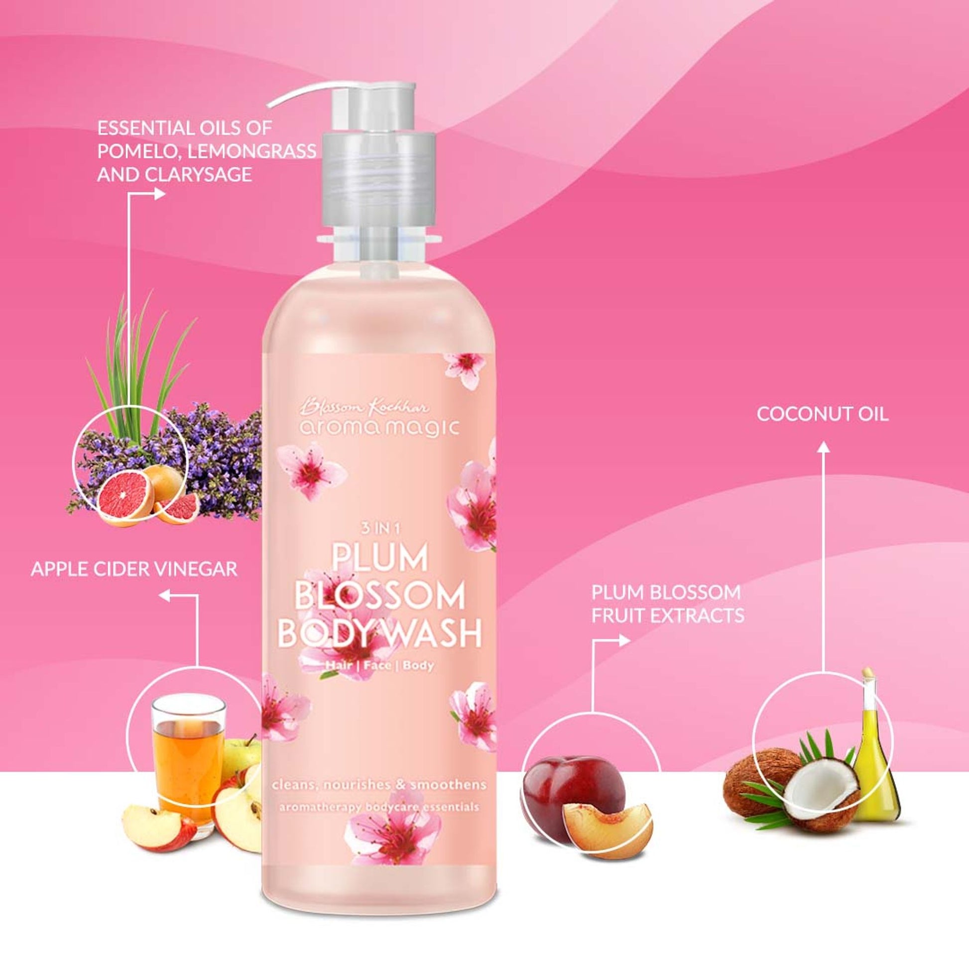 Aroma Magic 3 In 1 Plum Blossom - Hair- Face- Body Wash