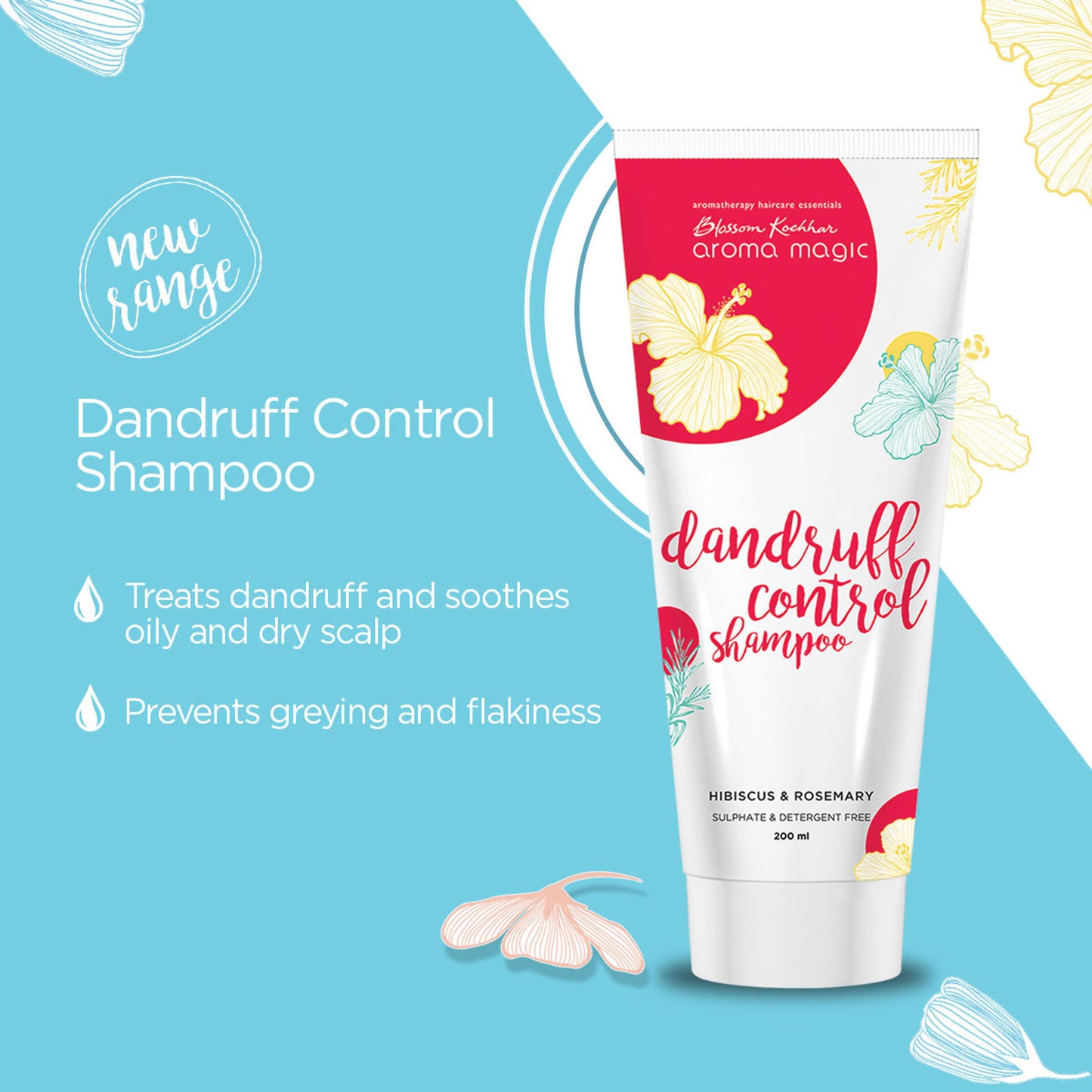 Aroma Magic Dandruff Control Shampoo Hibiscus Rosemary Sulphate Detergent Free