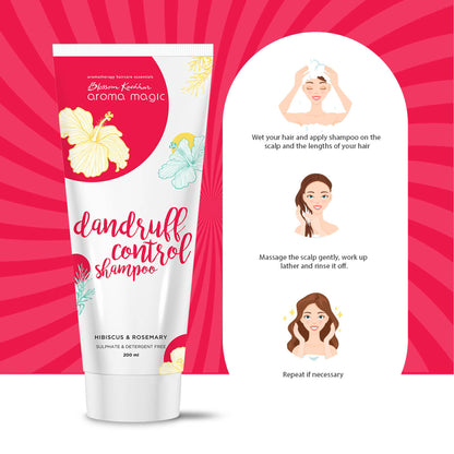 Aroma Magic Dandruff Control Shampoo Hibiscus Rosemary Sulphate Detergent Free