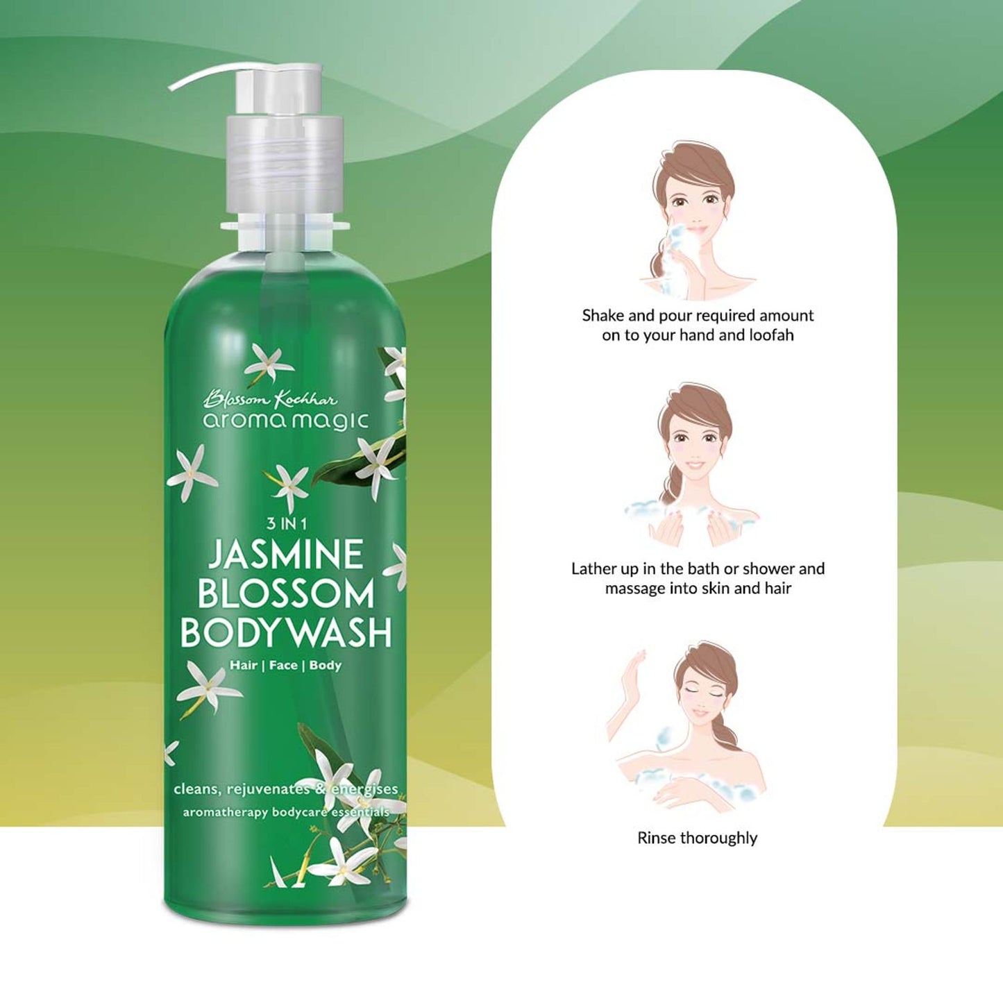 Aroma Magic 3 In 1 Jasmine Blossom Bodywash