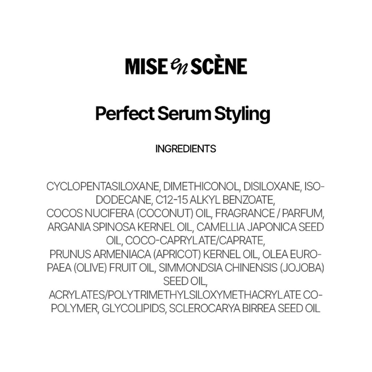 mise en scene Perfect Serum Styling