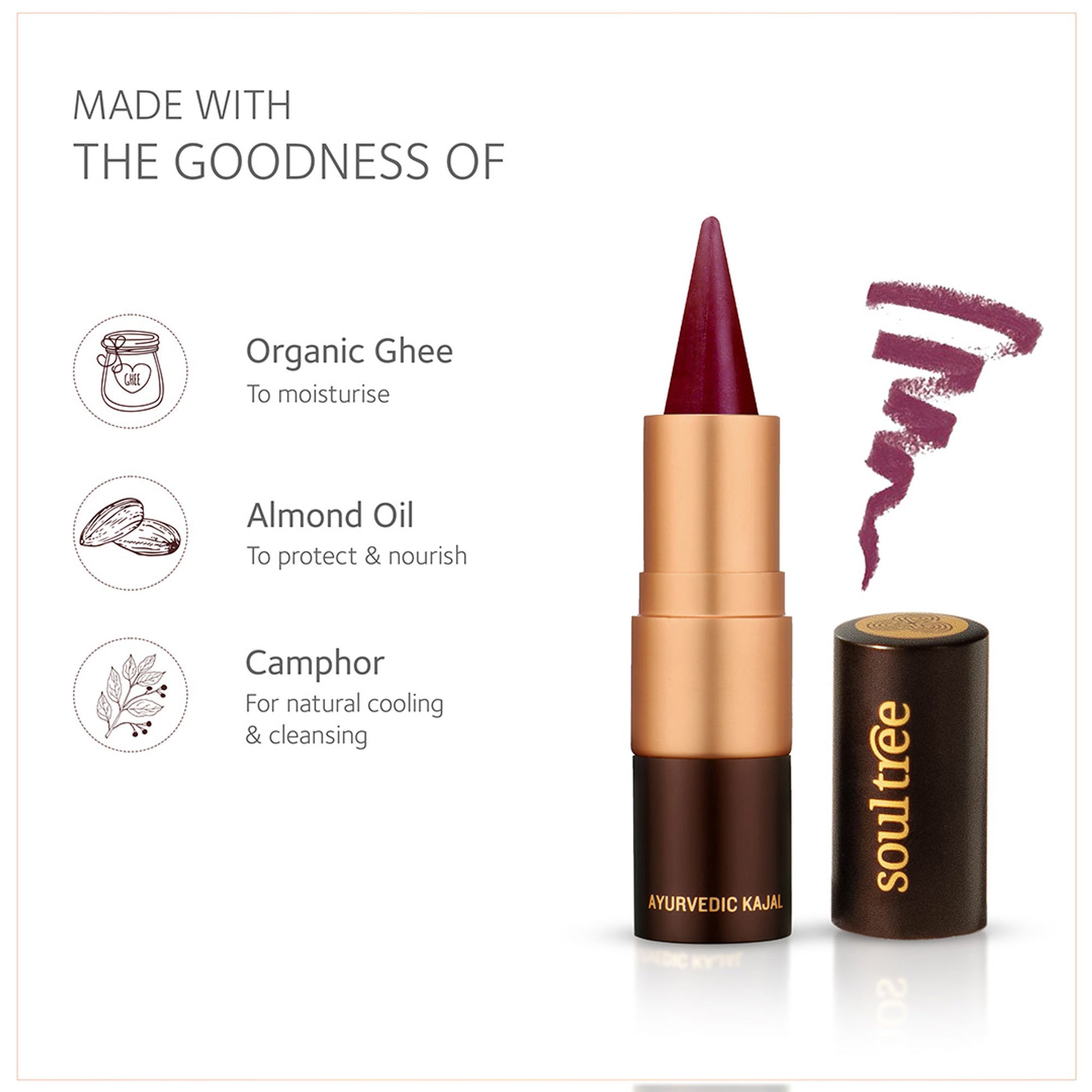 SoulTree Ayurvedic Kajal - Purple Haze - 008