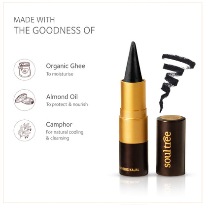 SoulTree Ayurvedic Kajal - Pure Black