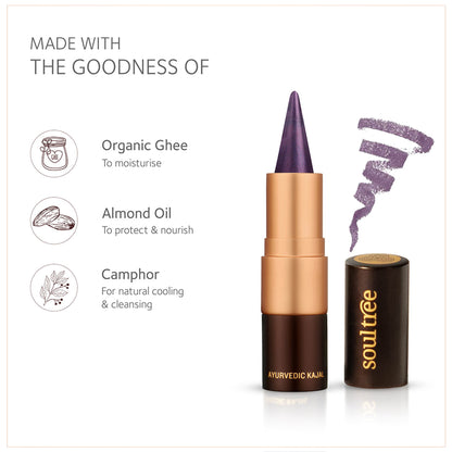 SoulTree Ayurvedic Kajal - Violet Bainganee