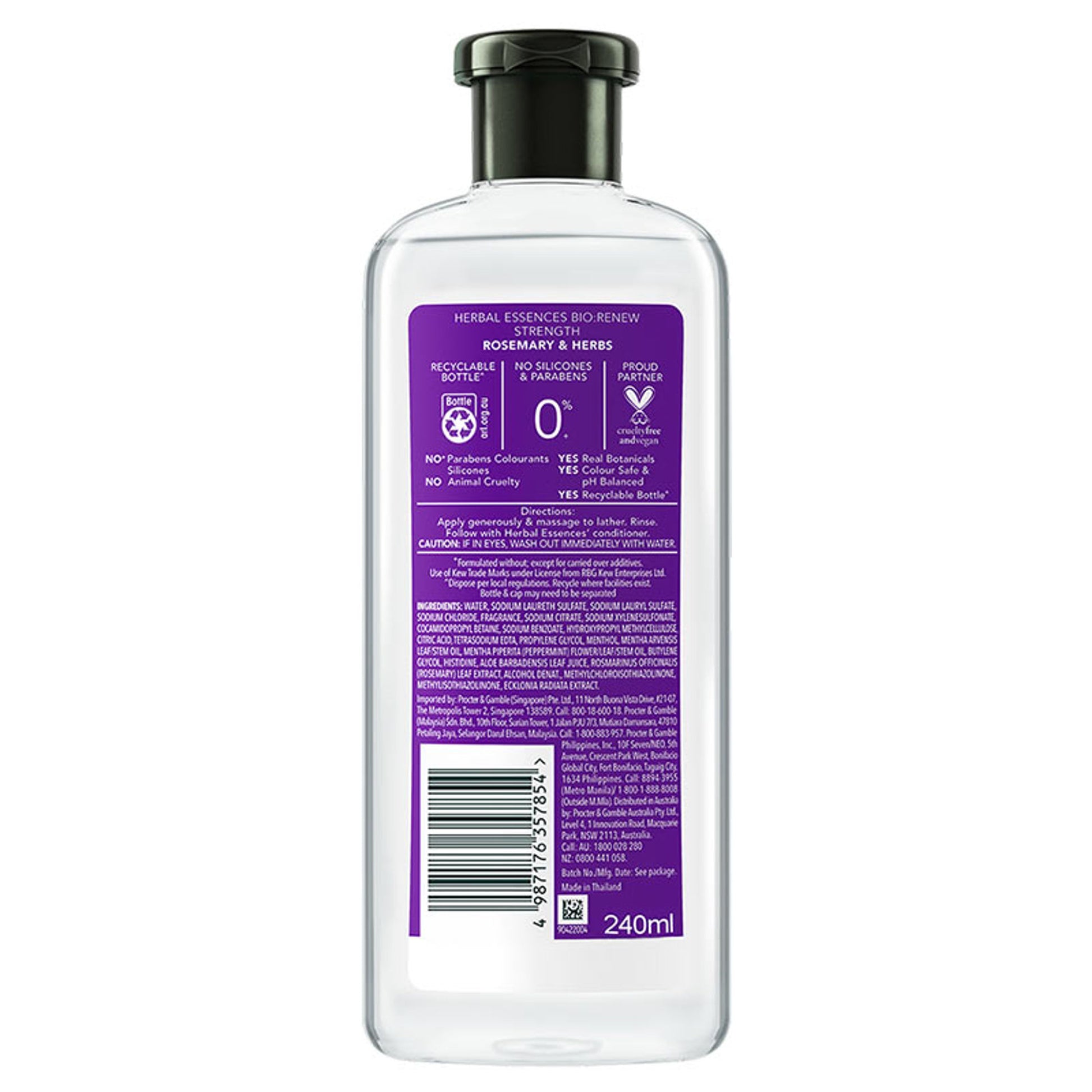 Herbal Essences Bio-Renew Rosemary And Herbs Shampoo, No Parabens No Colorants