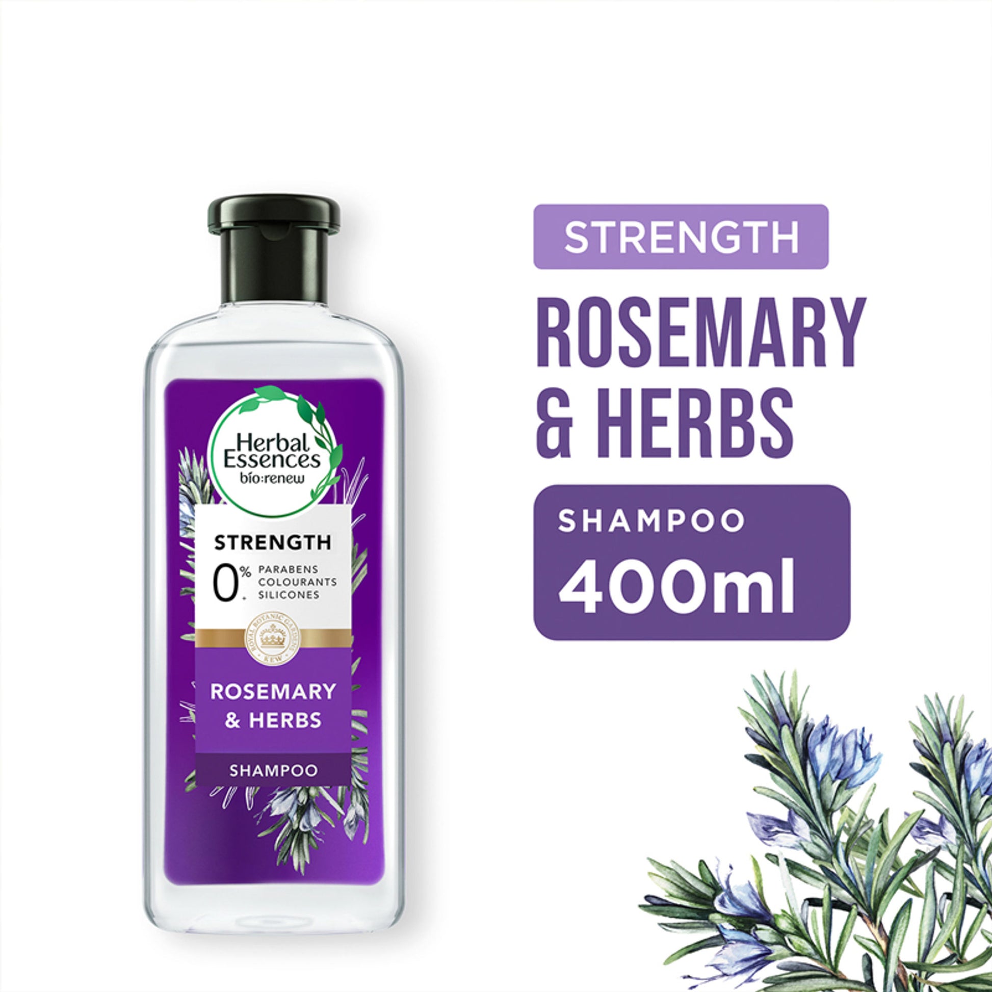 Herbal Essences Bio-Renew Rosemary And Herbs Shampoo, No Parabens No Colorants