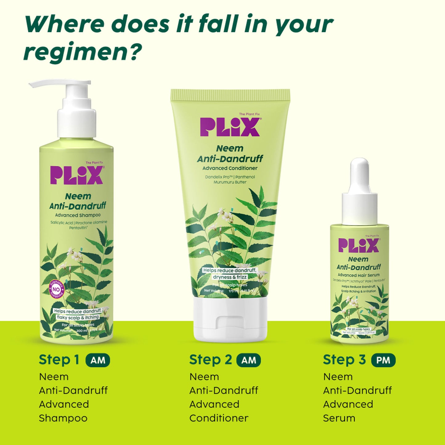 Plix Neem Anti-Dandruff Advanced Shampoo