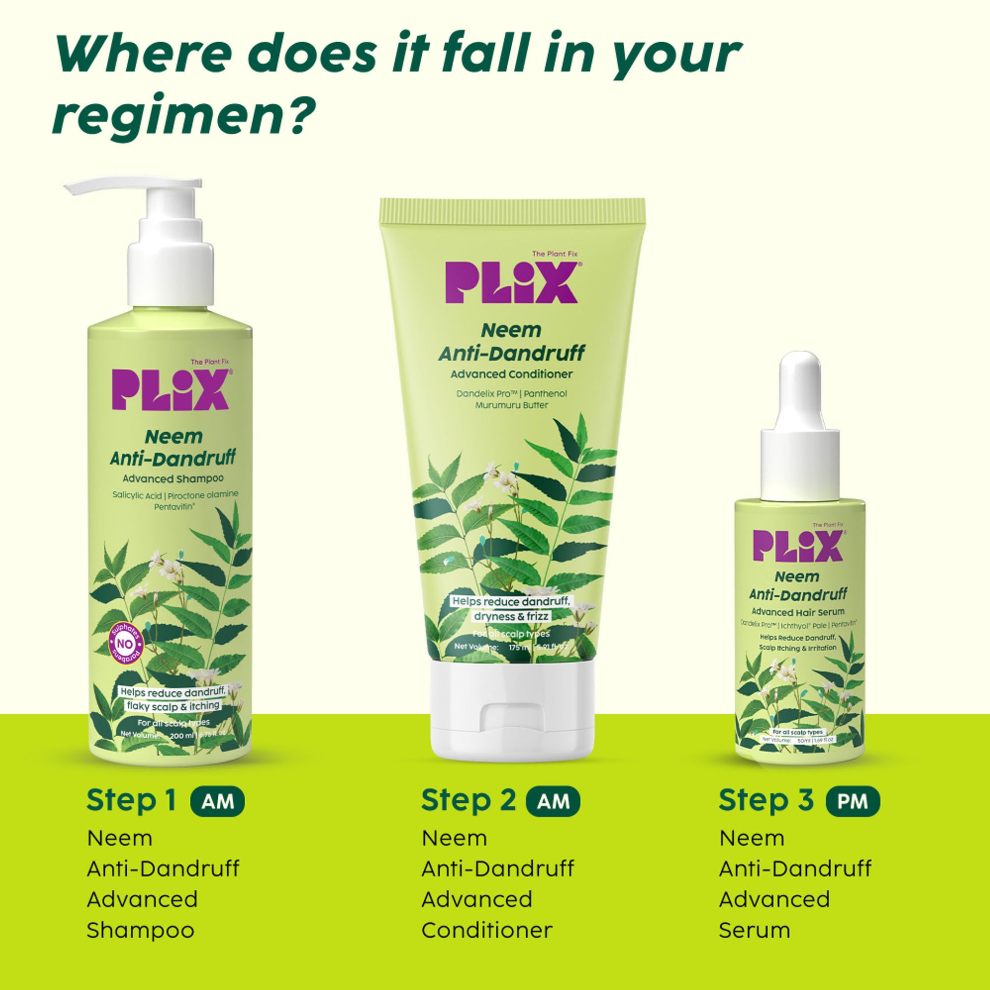Plix Neem Anti-Dandruff Advanced Shampoo