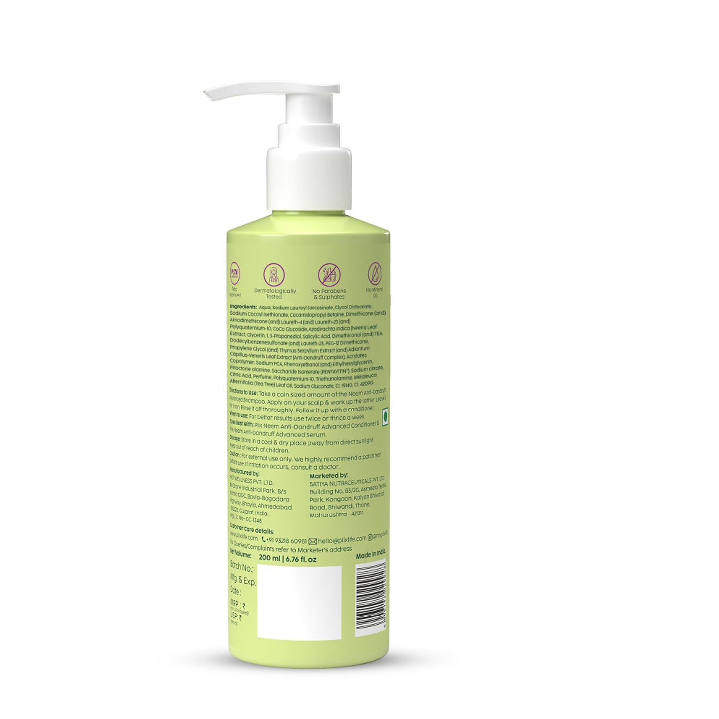 Plix Neem Anti-Dandruff Advanced Shampoo